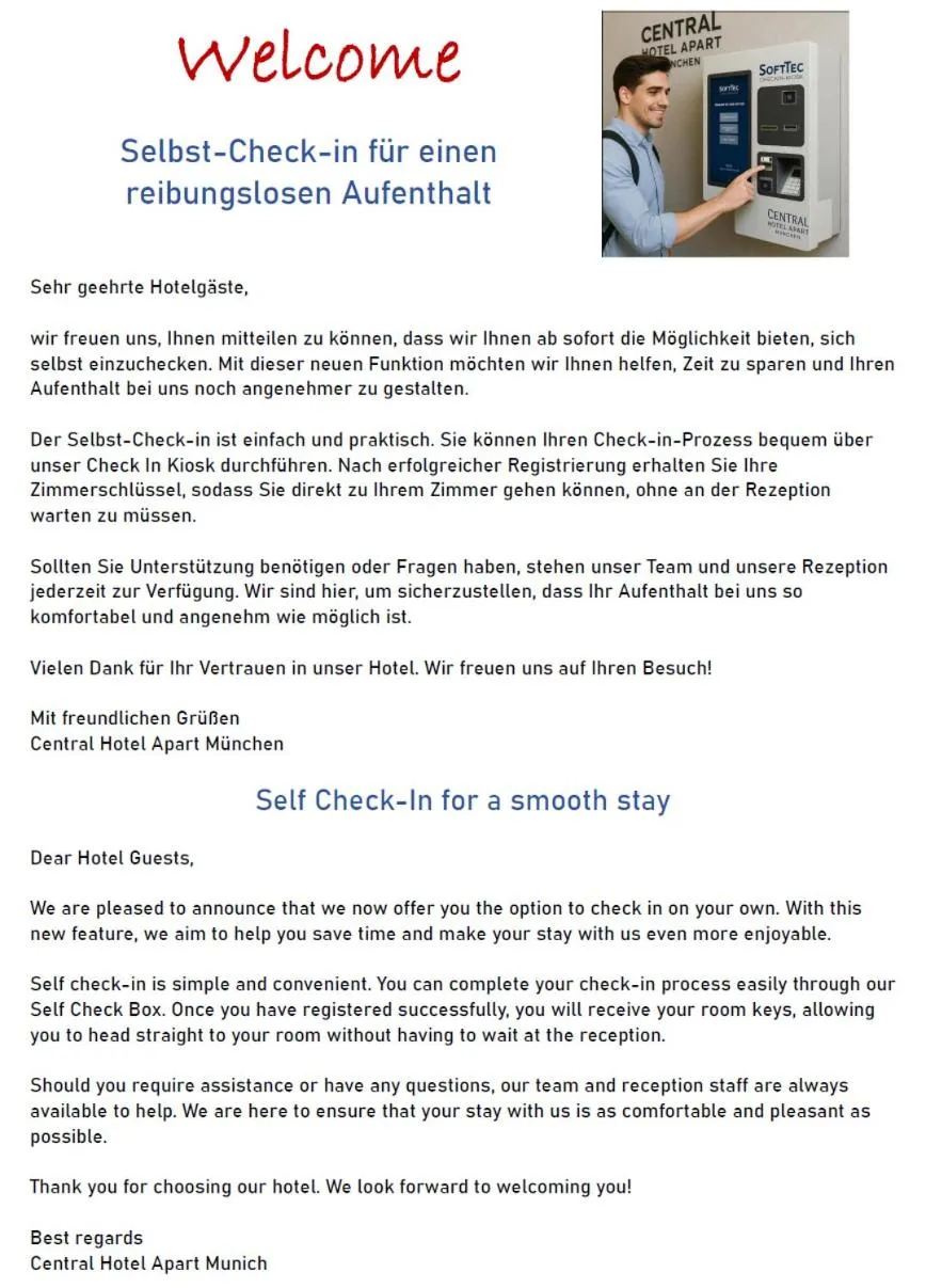 Text overlay in Central Hotel-Apart München