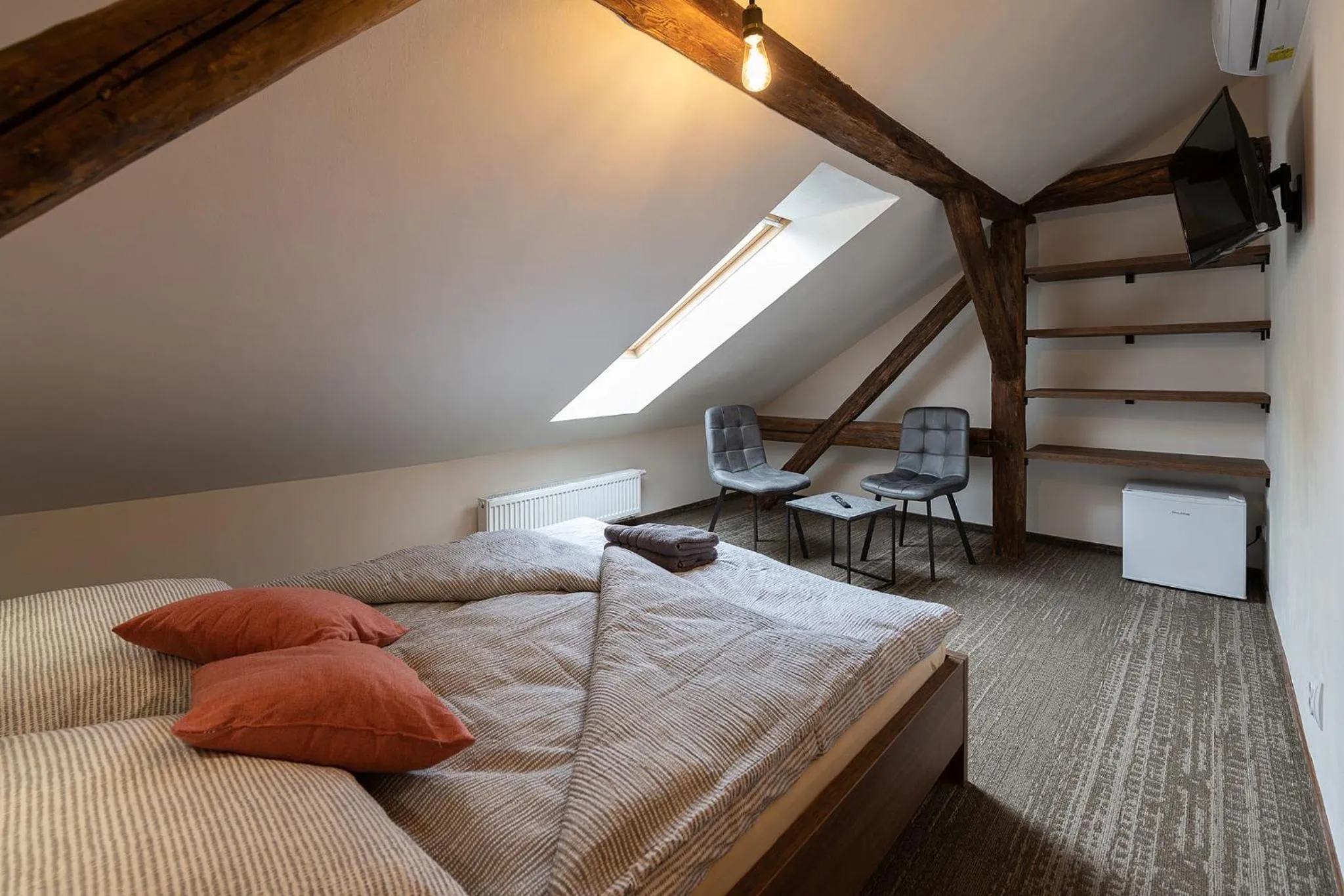 Bed in Apartsee Wellness Plzeň