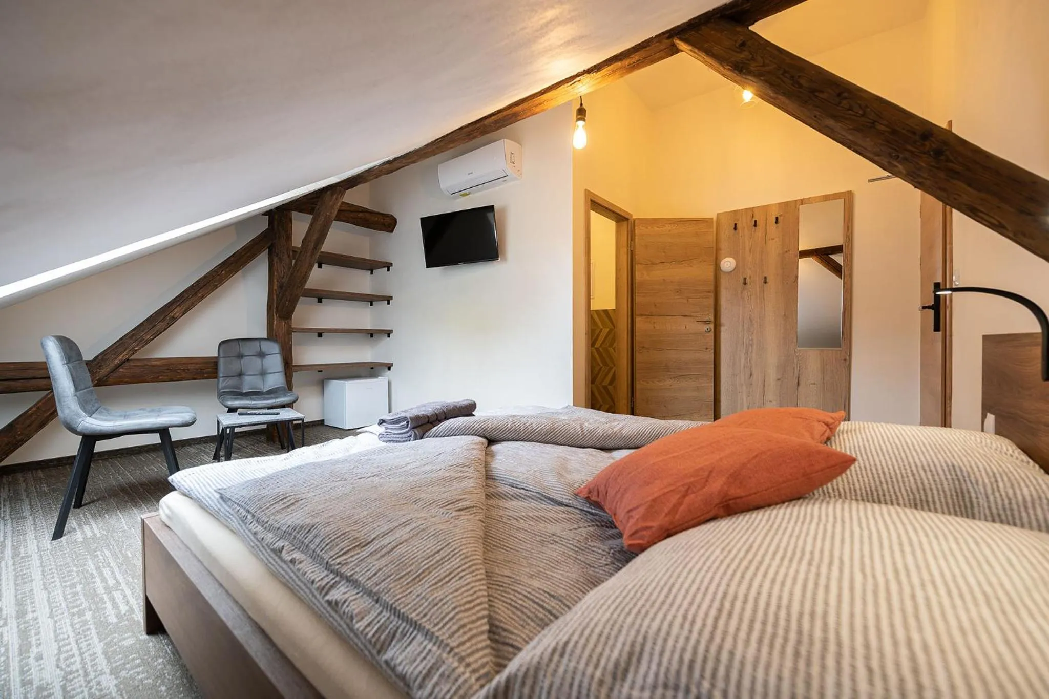 Bed in Apartsee Wellness Plzeň