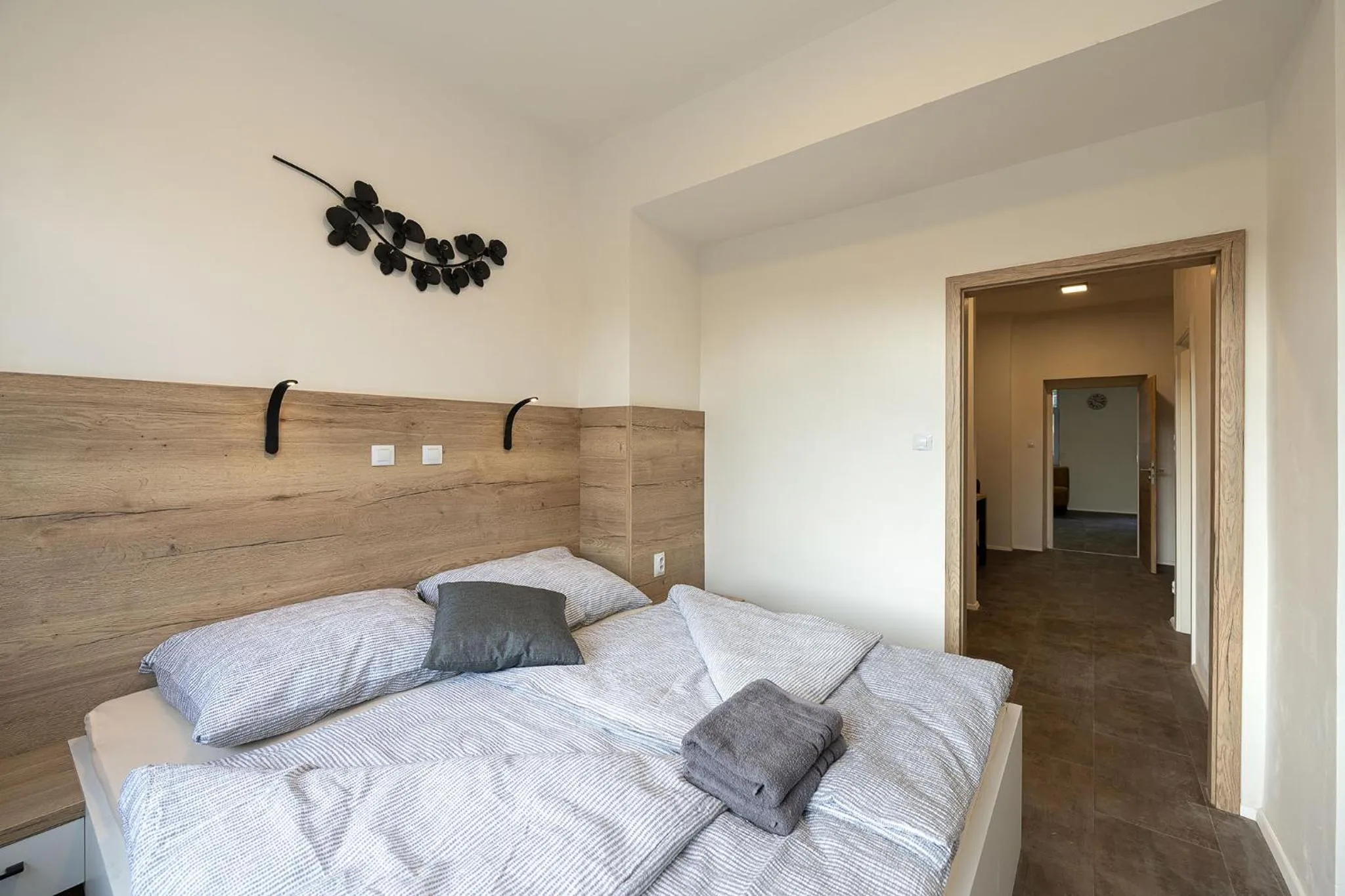 Bed in Apartsee Wellness Plzeň