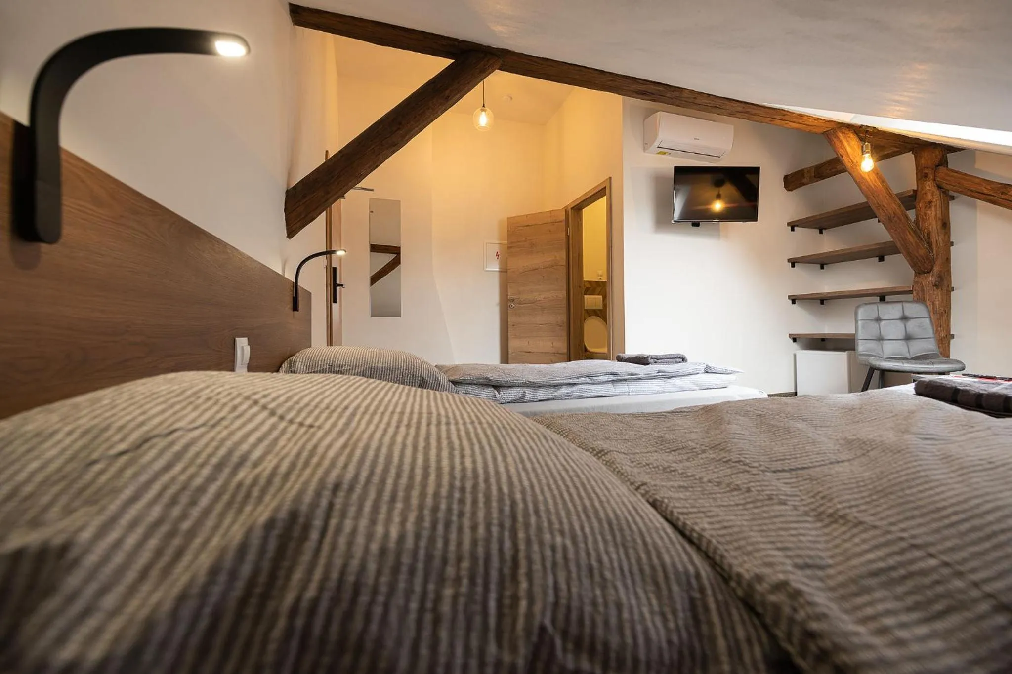 Bed in Apartsee Wellness Plzeň