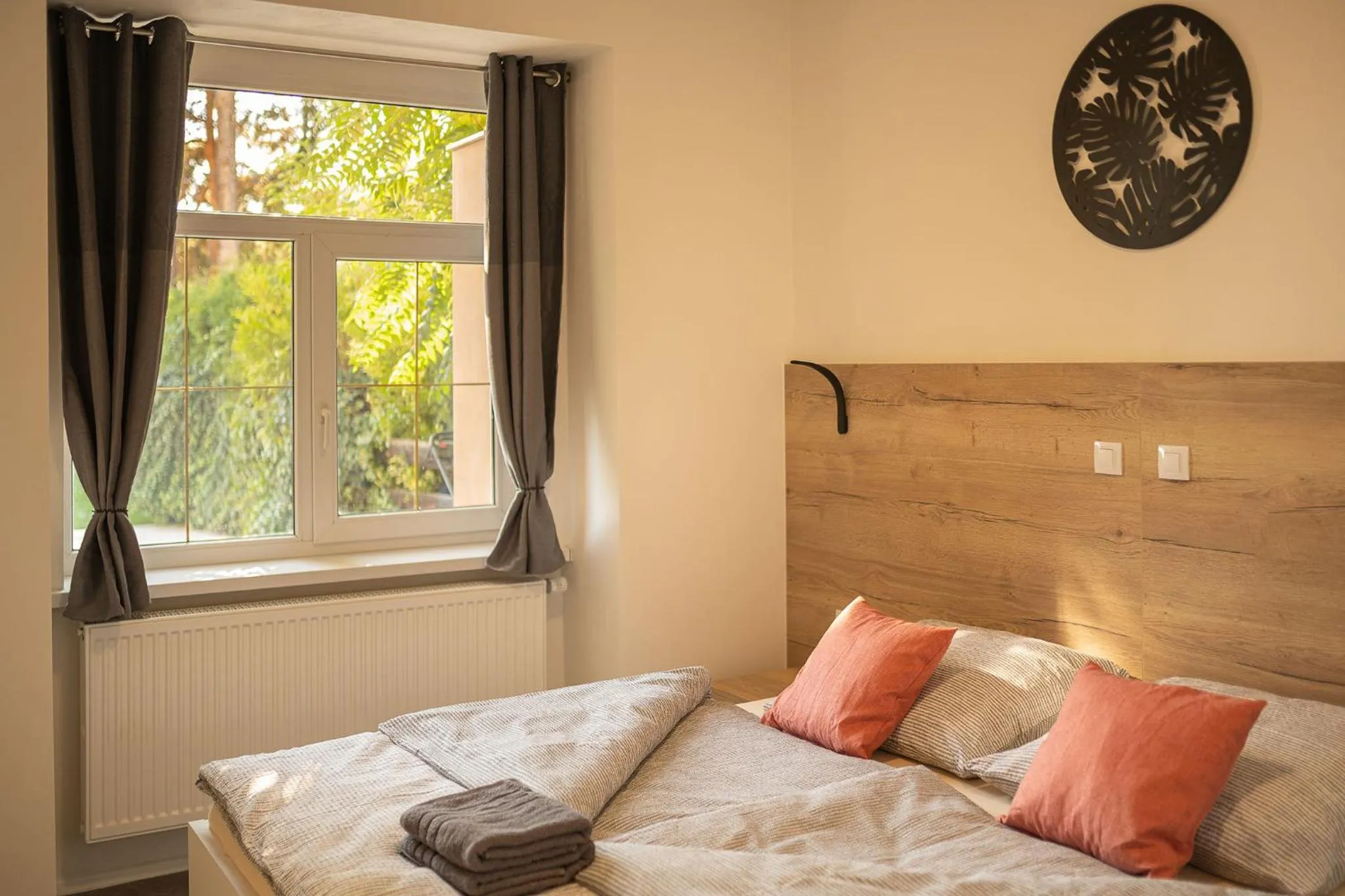 Bed in Apartsee Wellness Plzeň