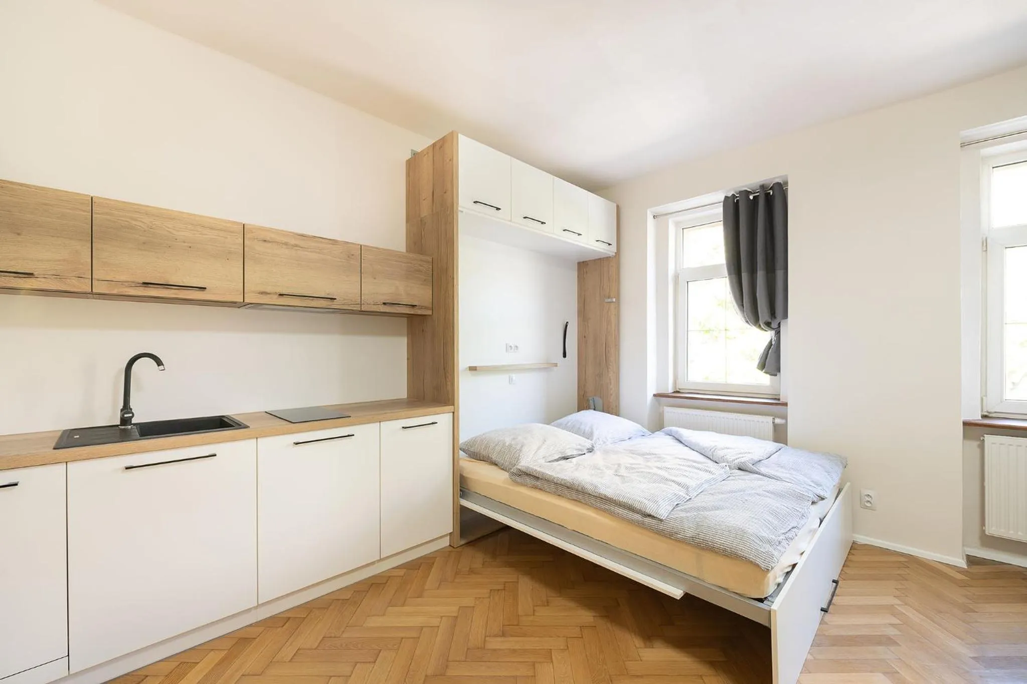 Bed in Apartsee Wellness Plzeň