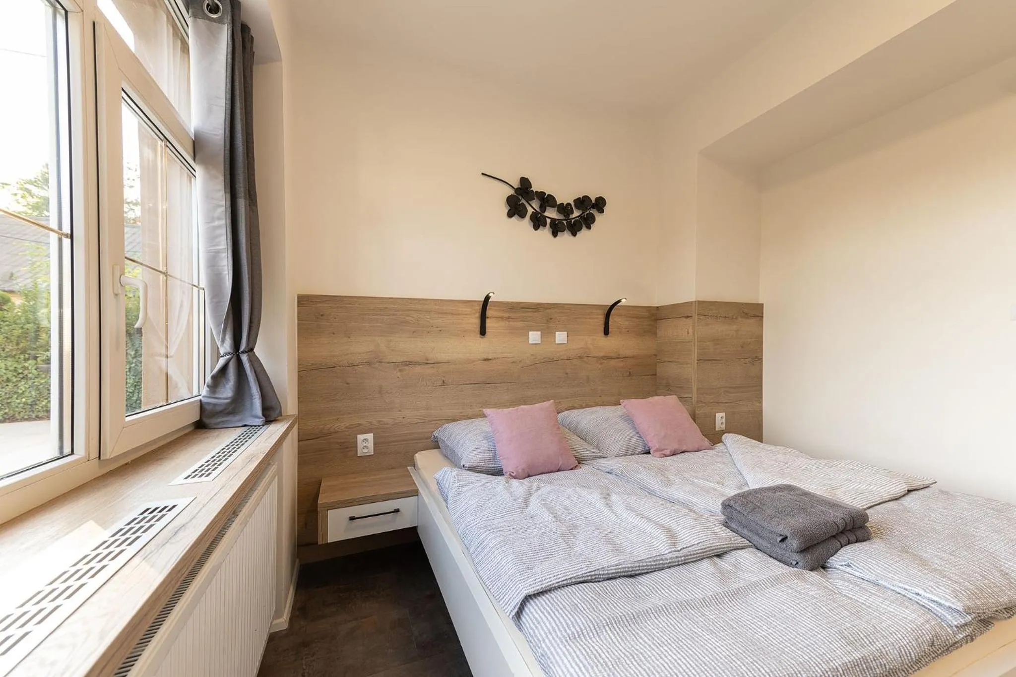 Bed in Apartsee Wellness Plzeň