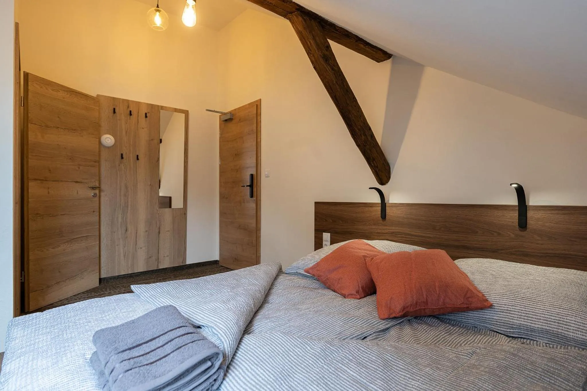 Bed in Apartsee Wellness Plzeň