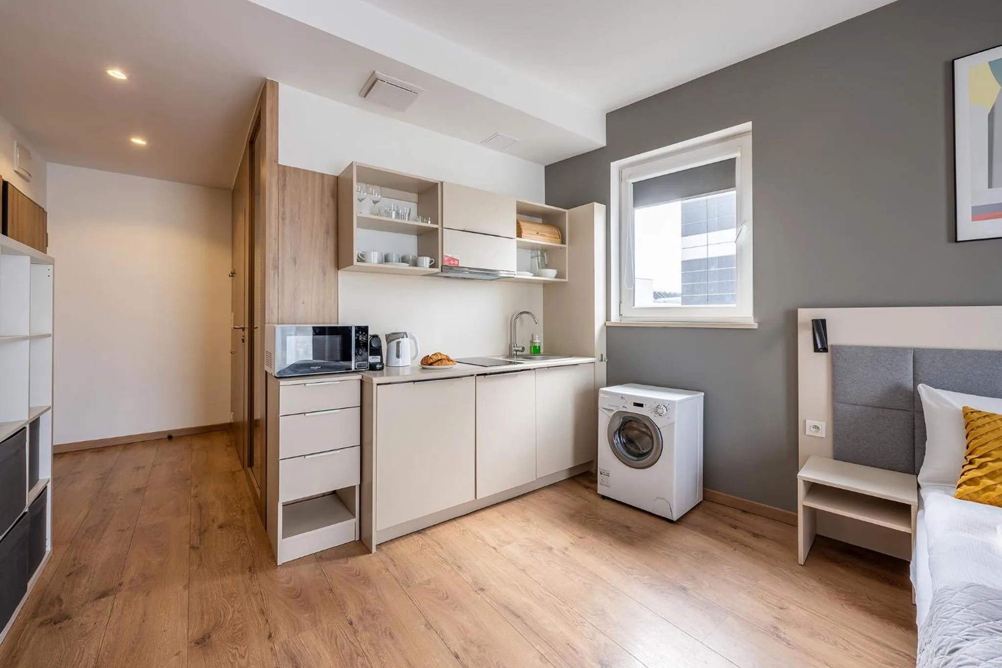 Kitchen or kitchenette in Aparthotel City Break Wolska