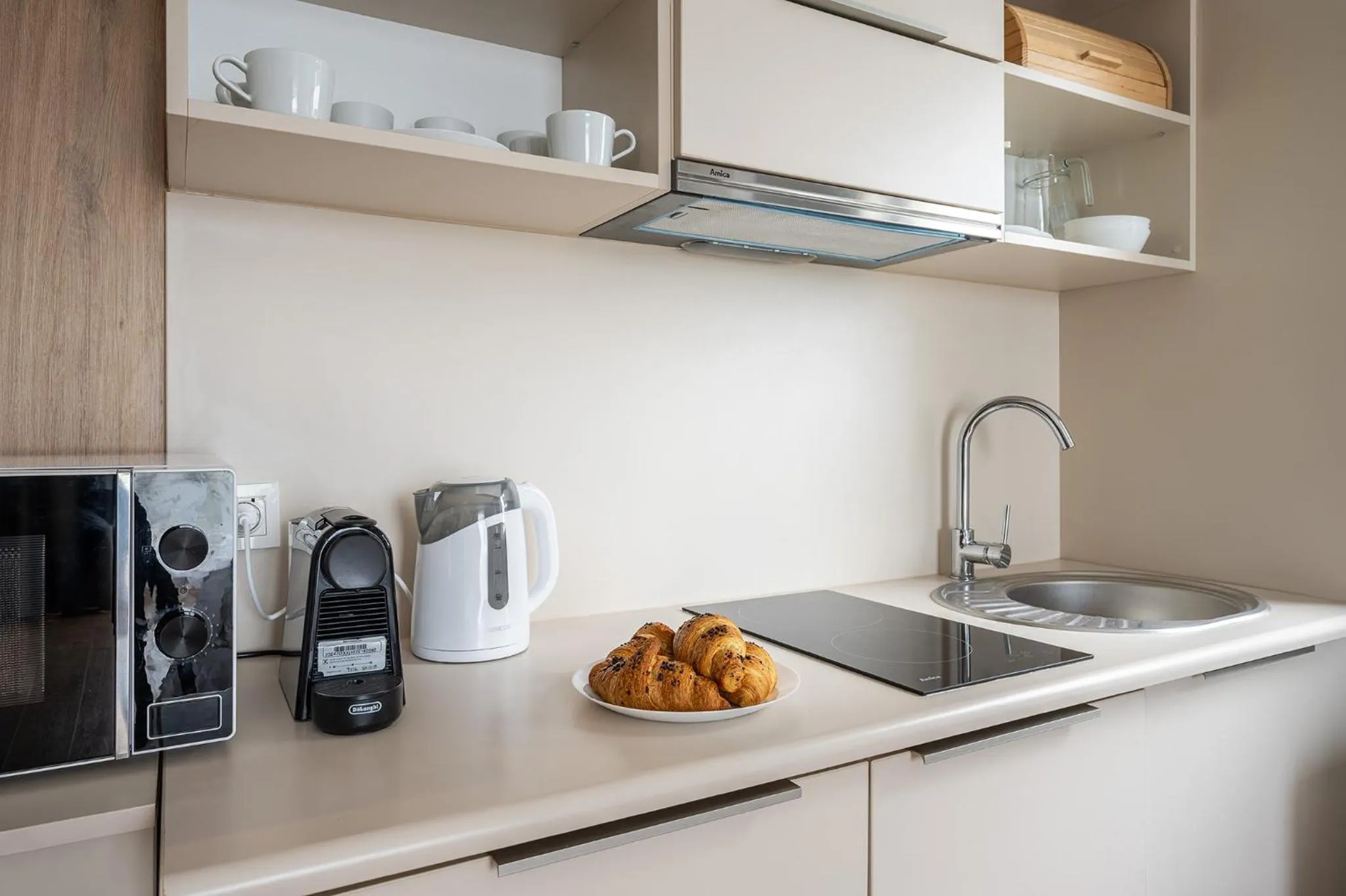 Kitchen or kitchenette in Aparthotel City Break Wolska