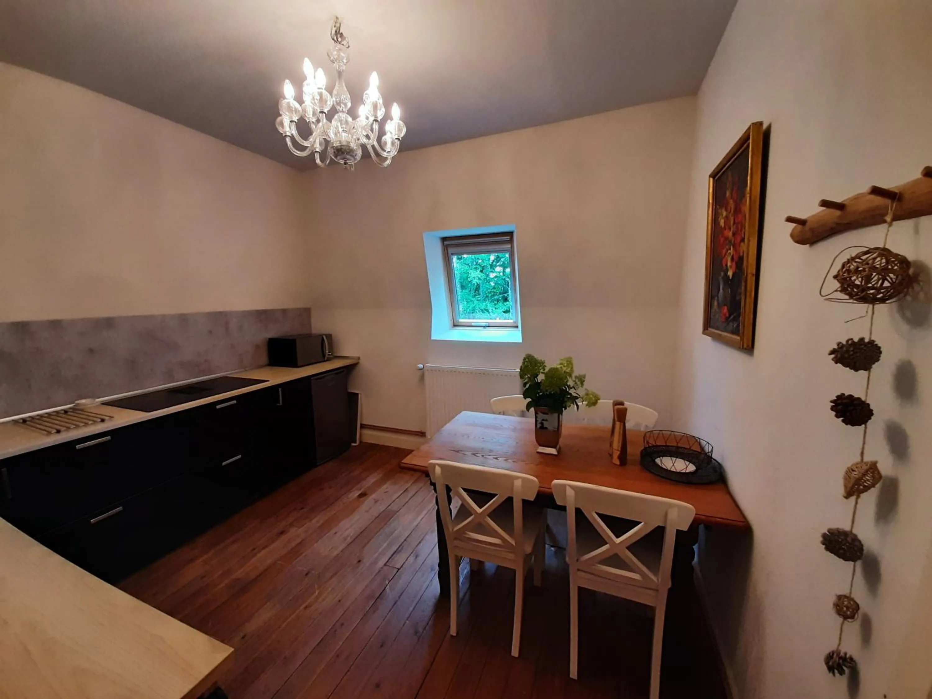Kitchen or kitchenette in Chateau Sourliavoux, appartement en chambres d'hôtes