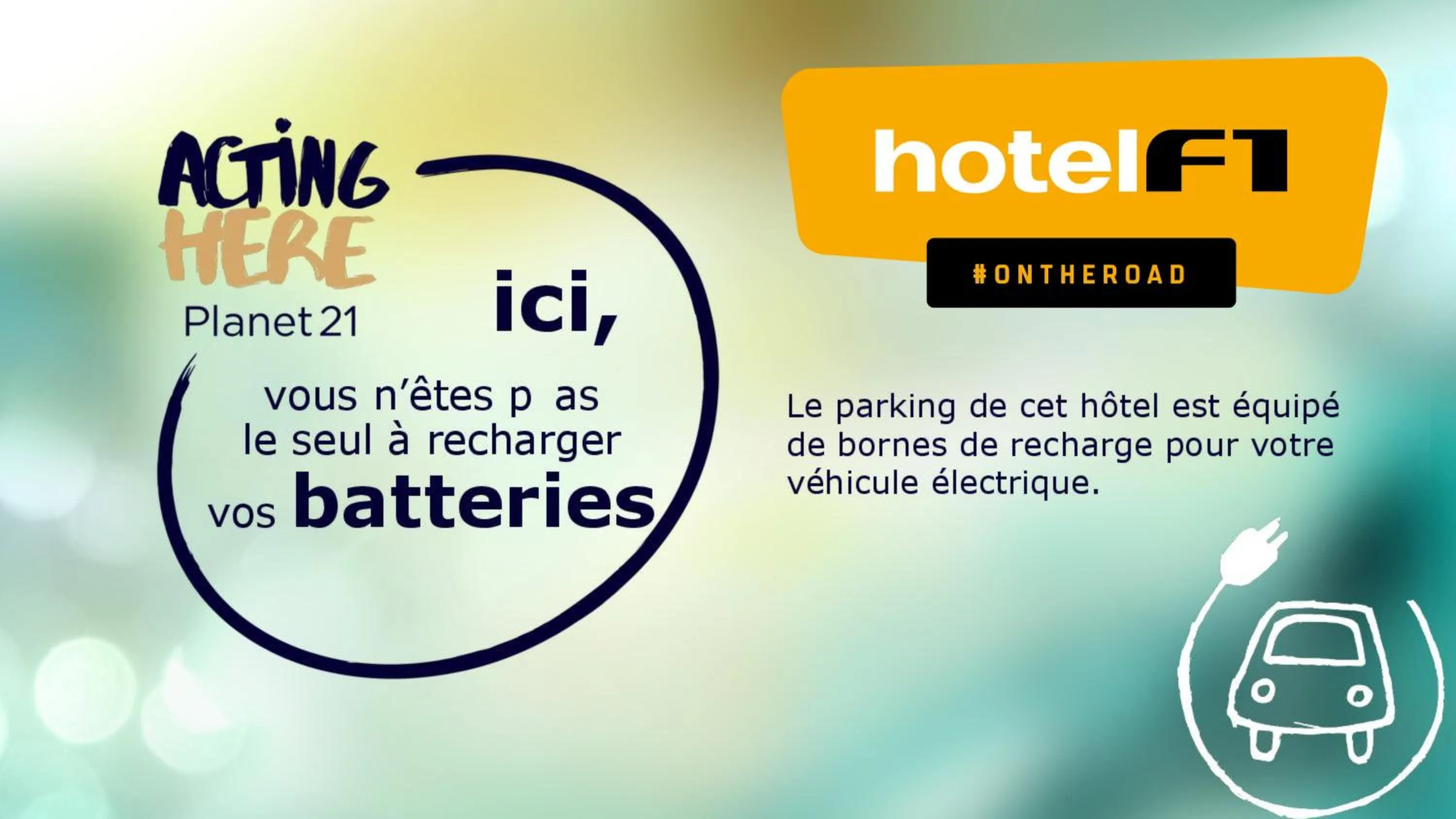 Area and facilities in HôtelF1 Angoulême