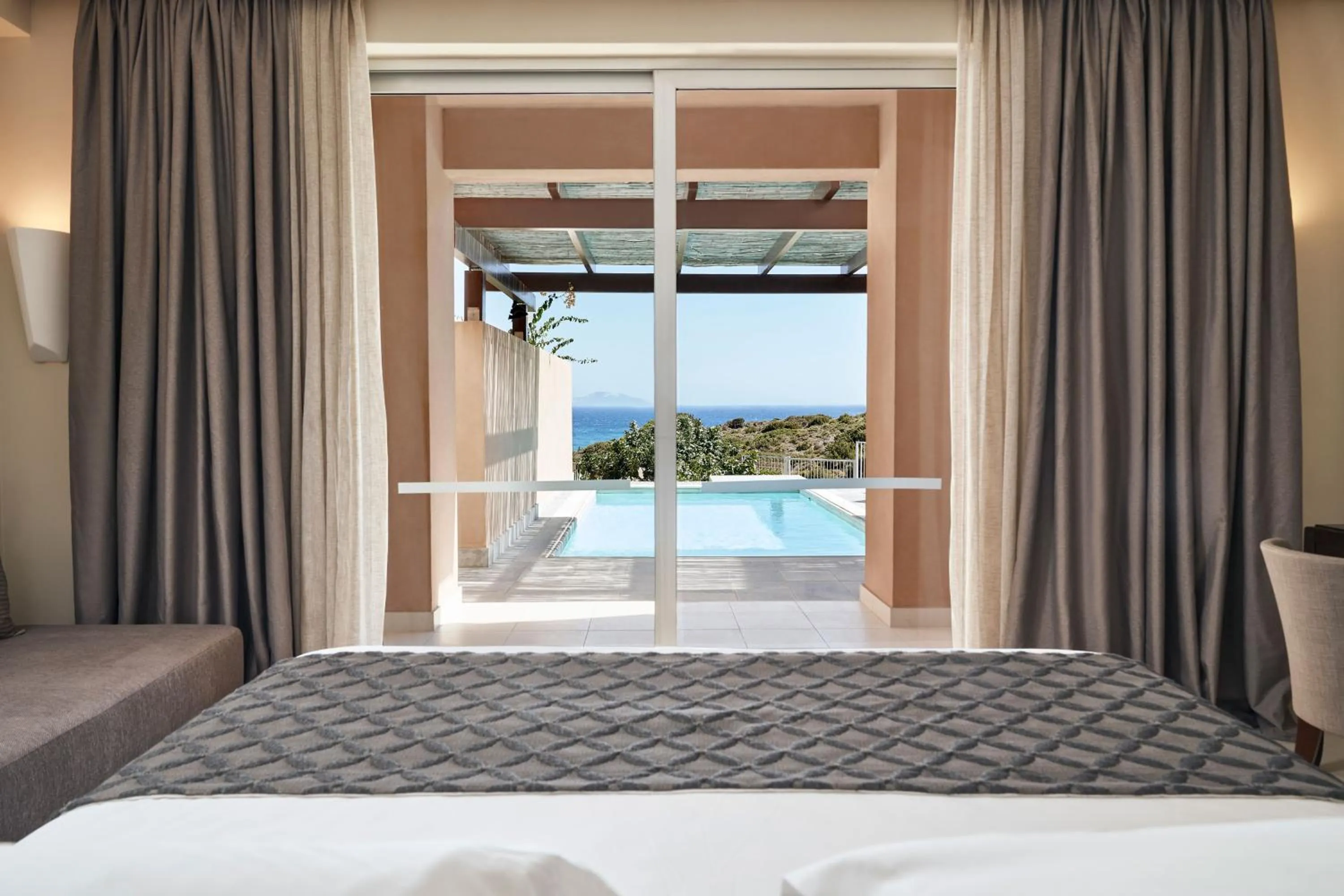 View (from property/room), Bed in Atlantica Belvedere Resort - Adults Only