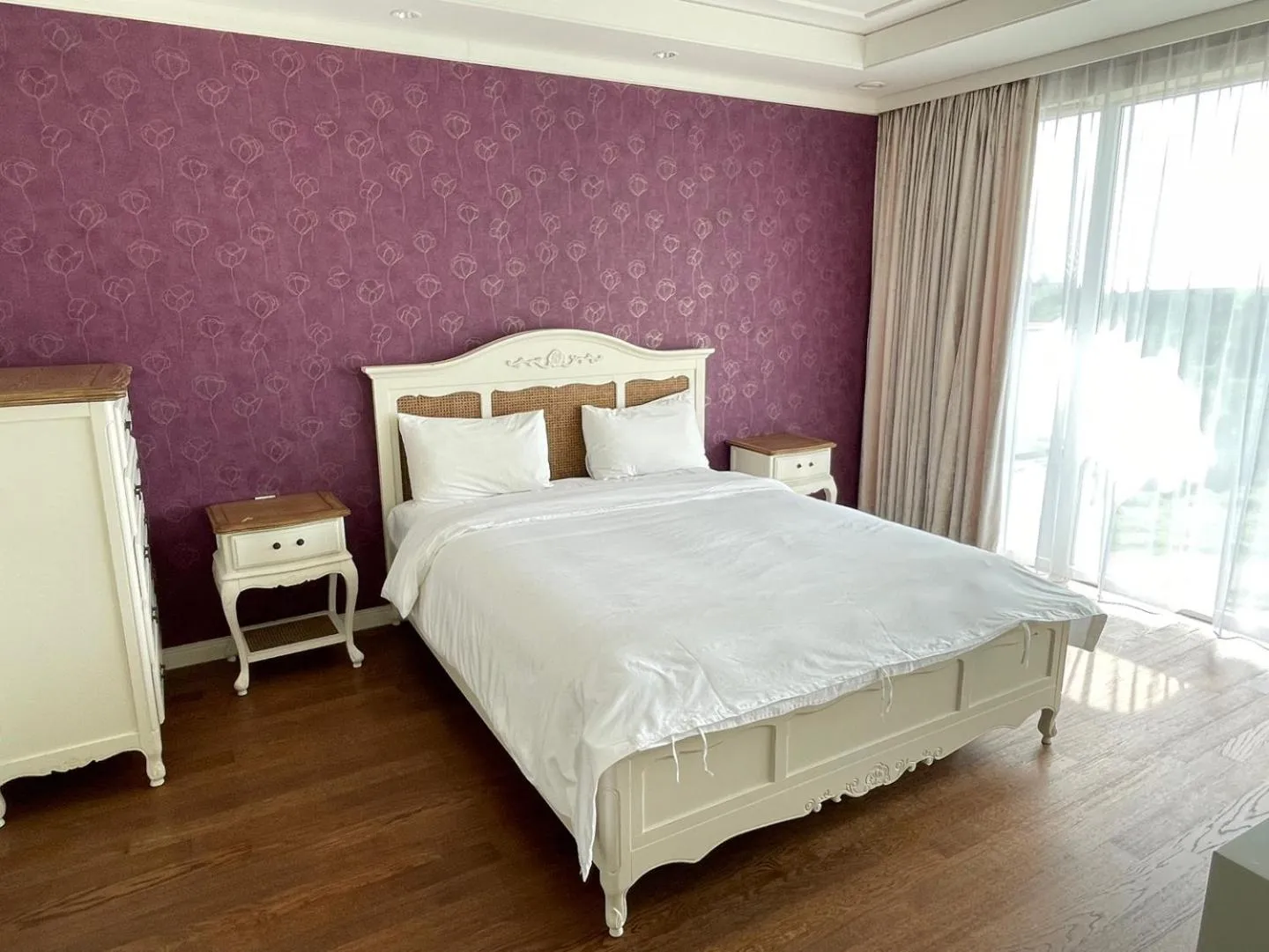 Bed in Ocean Star Condominium