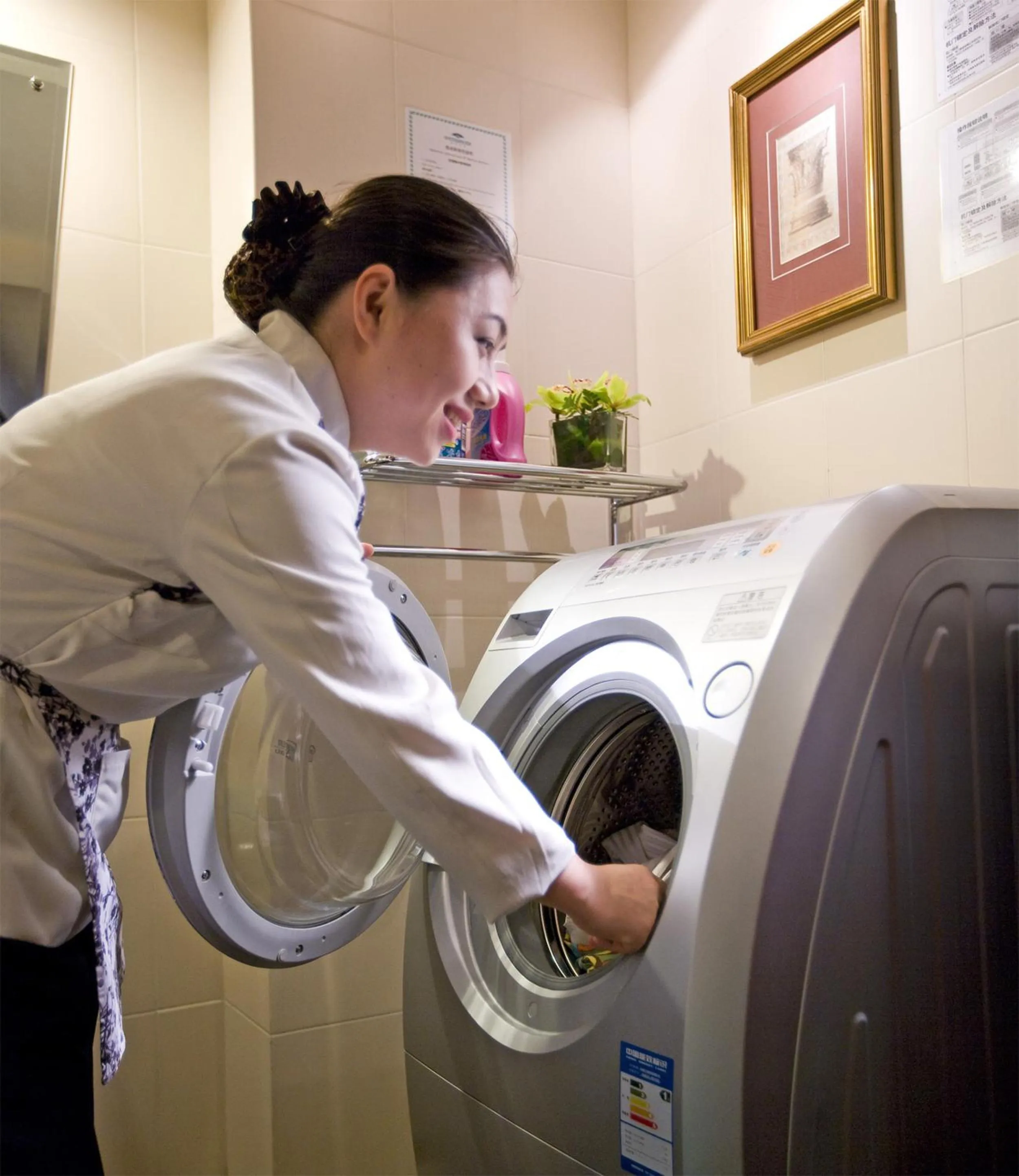 Staff in Huachen International Hotel