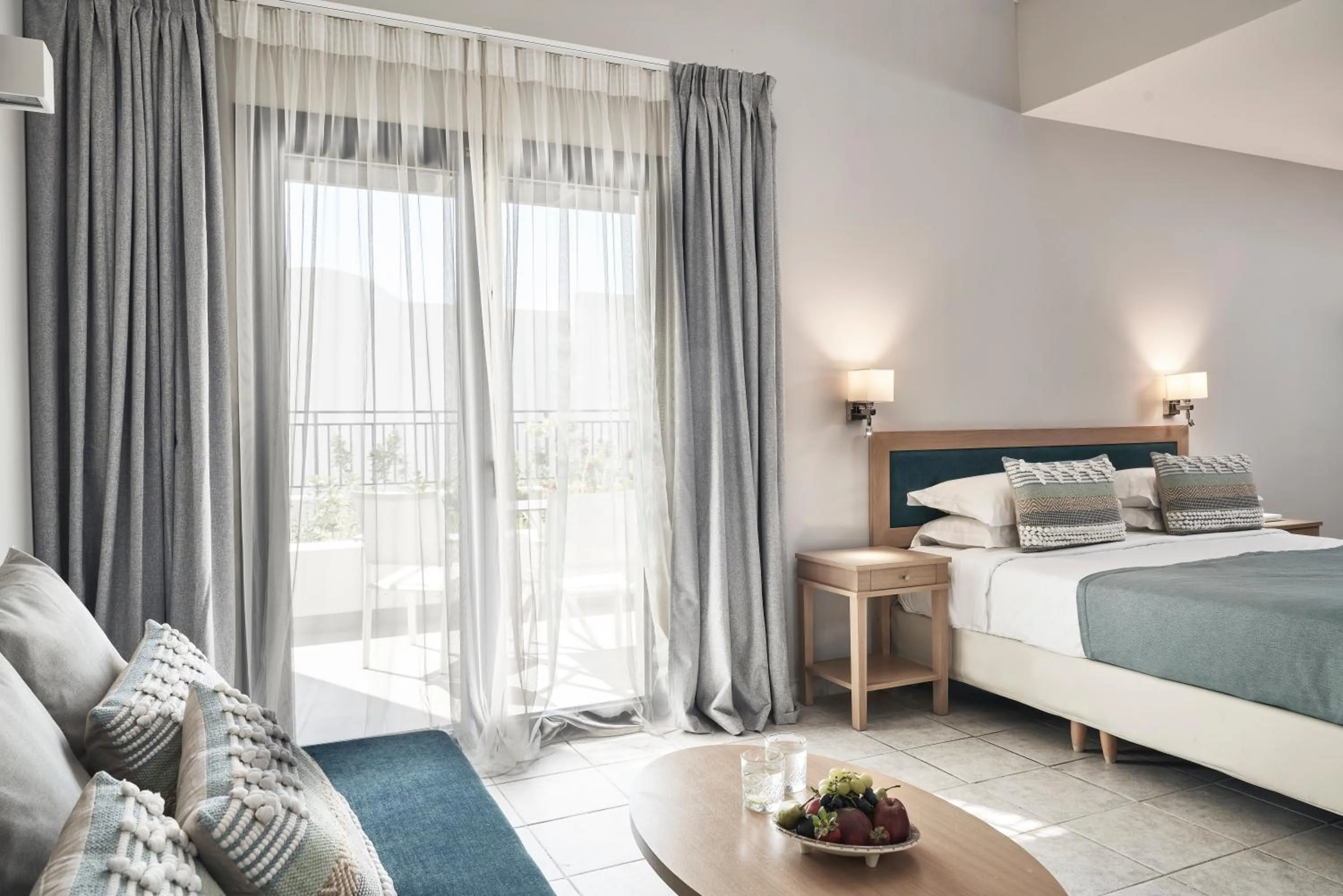 Seating area, Bed in Atlantica Beach Resort Kos