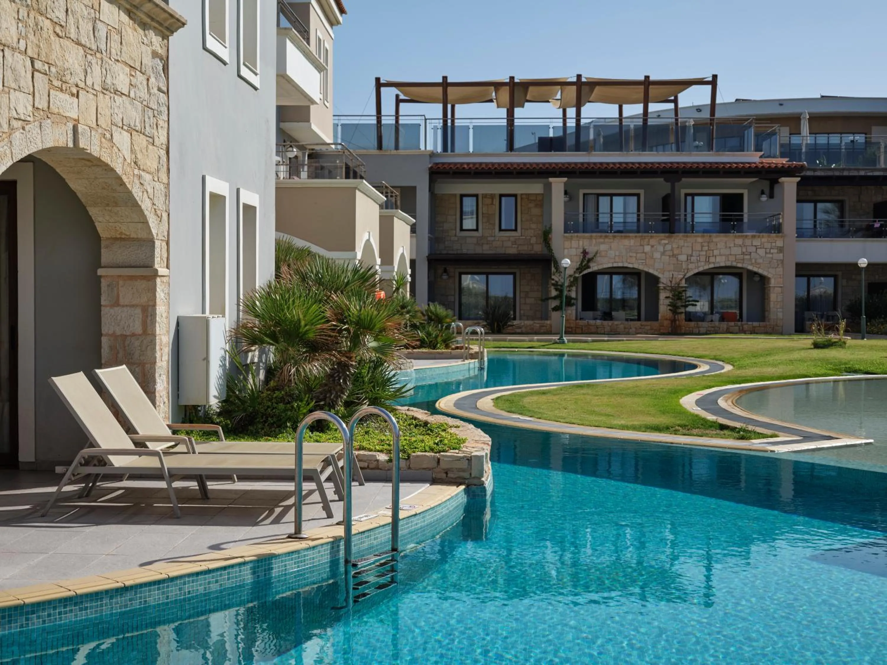 Pool view in Atlantica Caldera Palace