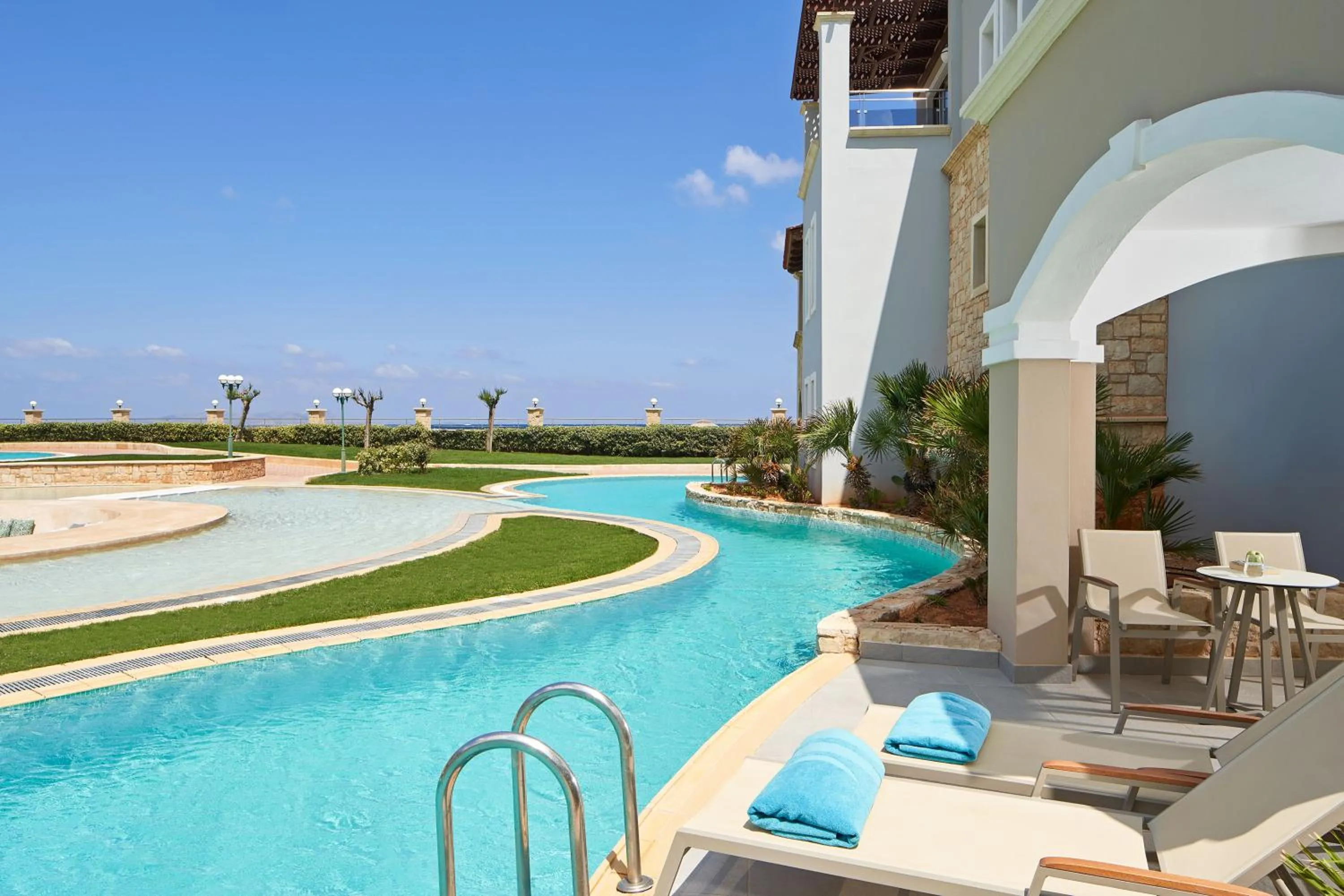 Garden view in Atlantica Caldera Palace