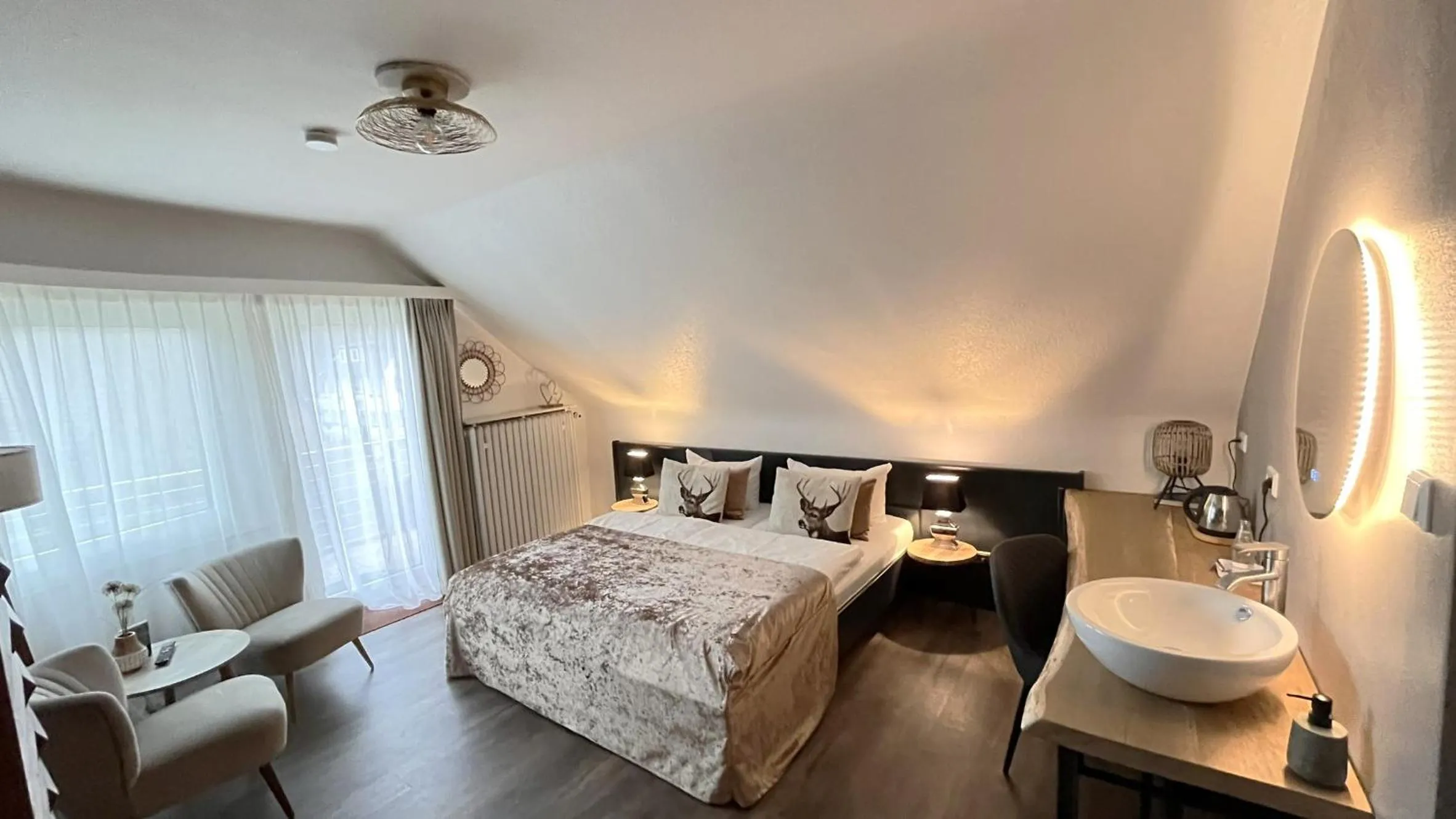 Bed in Harz hotel Iris