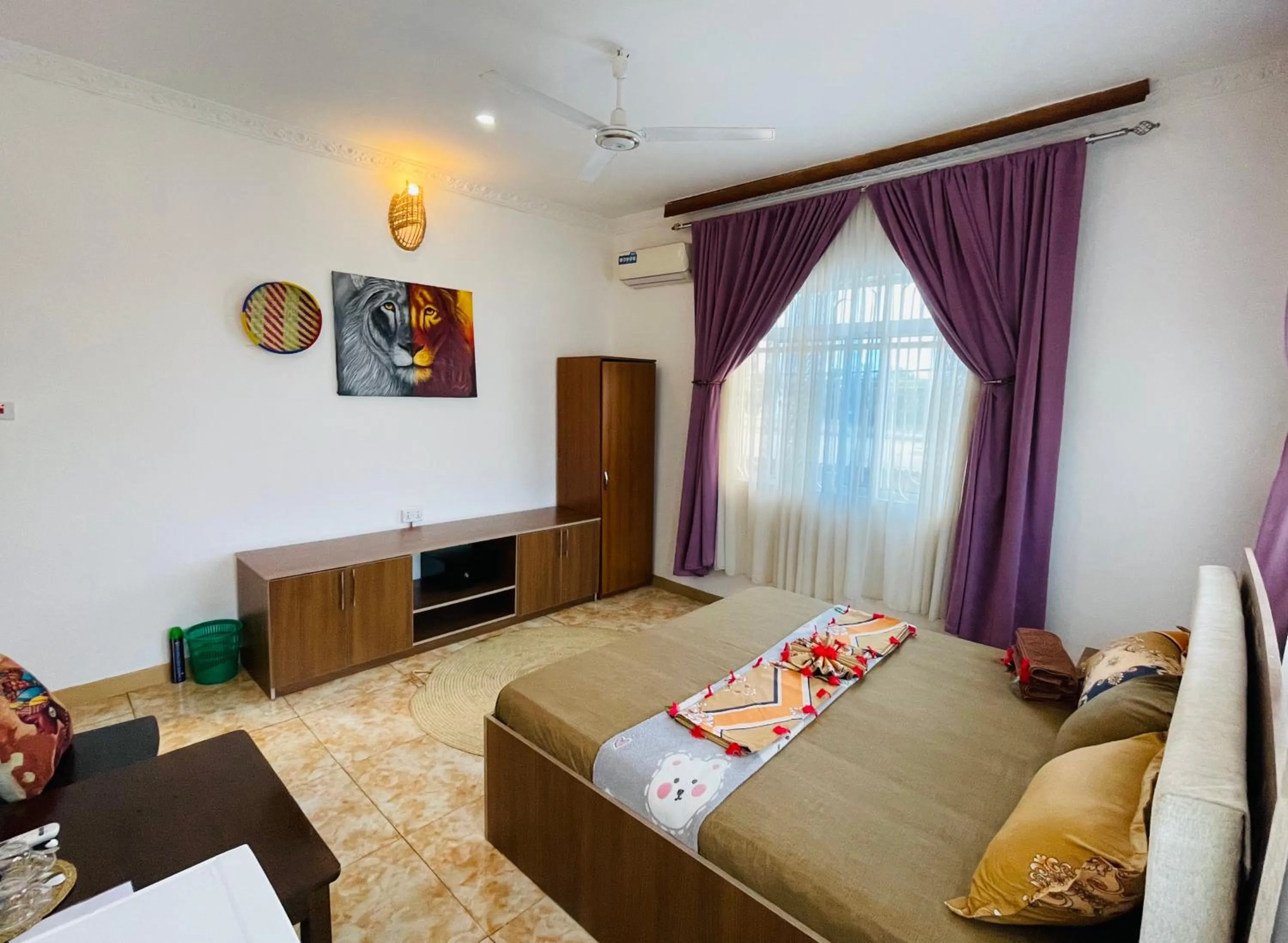 Bed in Max Hotel Nungwi