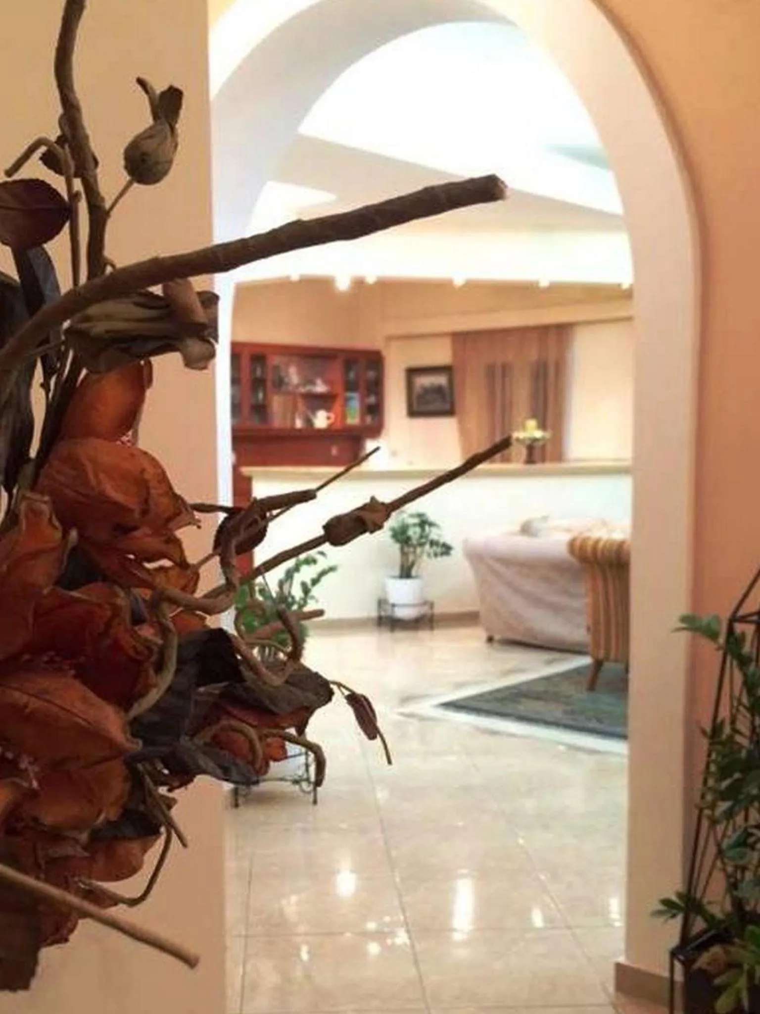 Communal lounge/ TV room, Bed in Nefeli Hotel