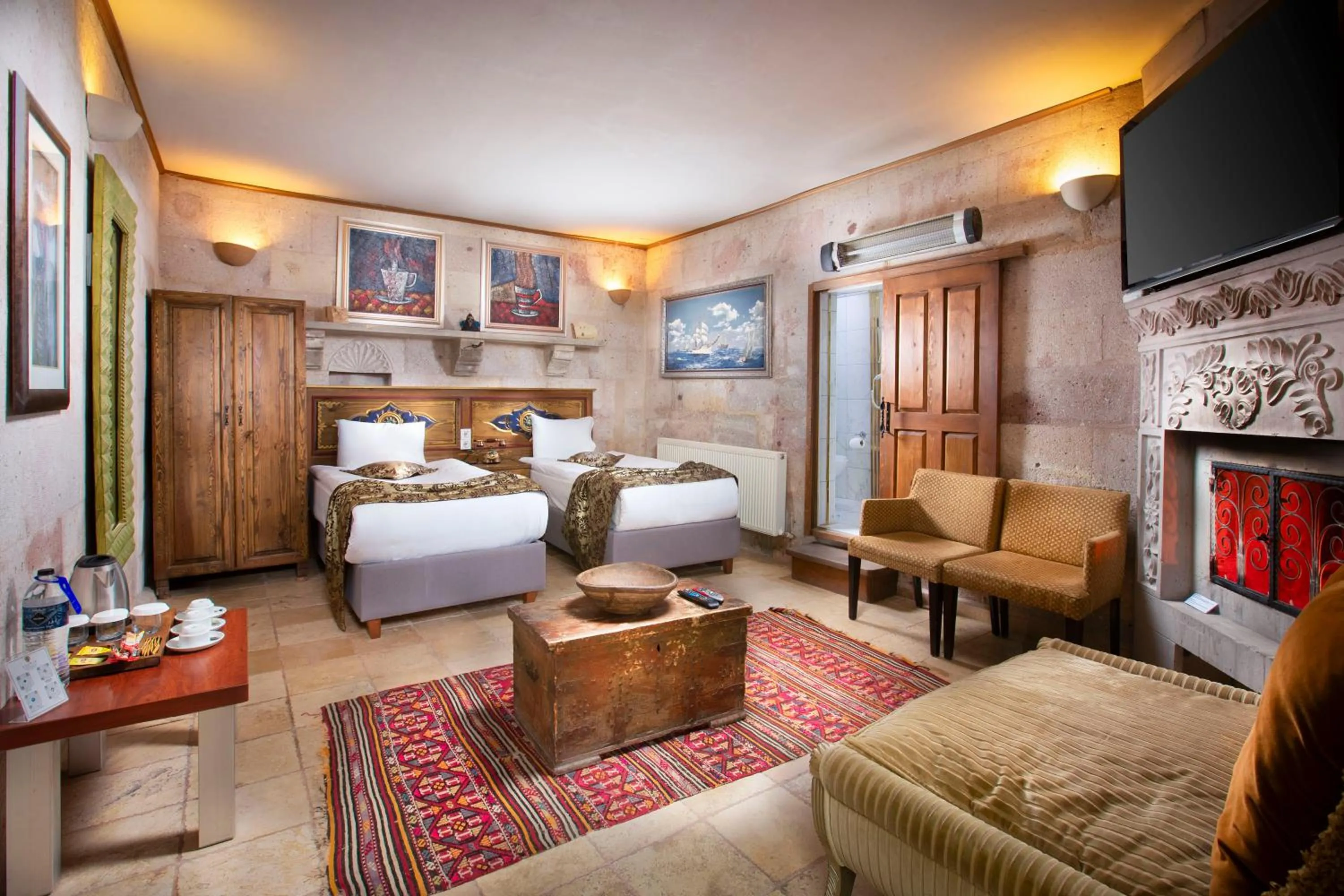 TV and multimedia, Bed in Cappadocia Fairy Chimneys Selfie Cave Hotels - Special Class