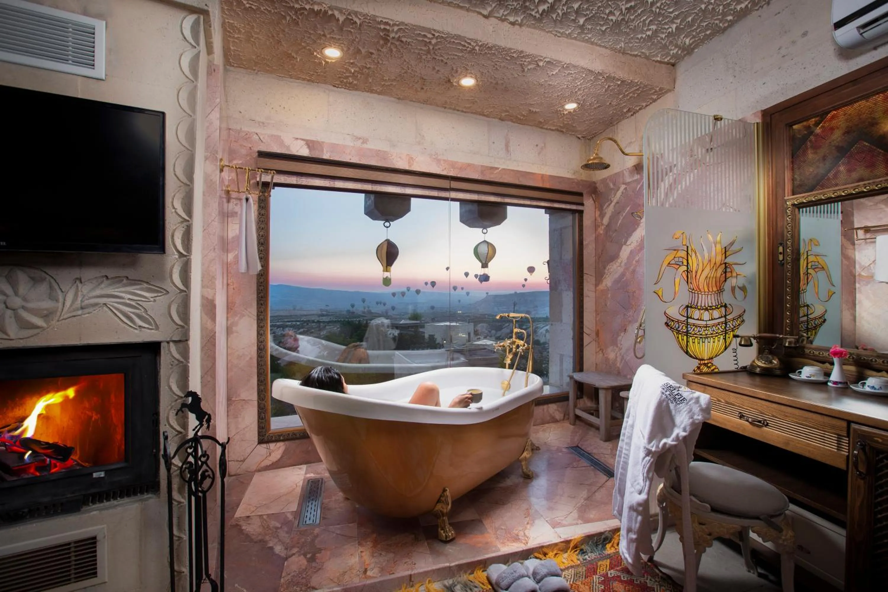 Natural landscape in Cappadocia Fairy Chimneys Selfie Cave Hotels - Special Class