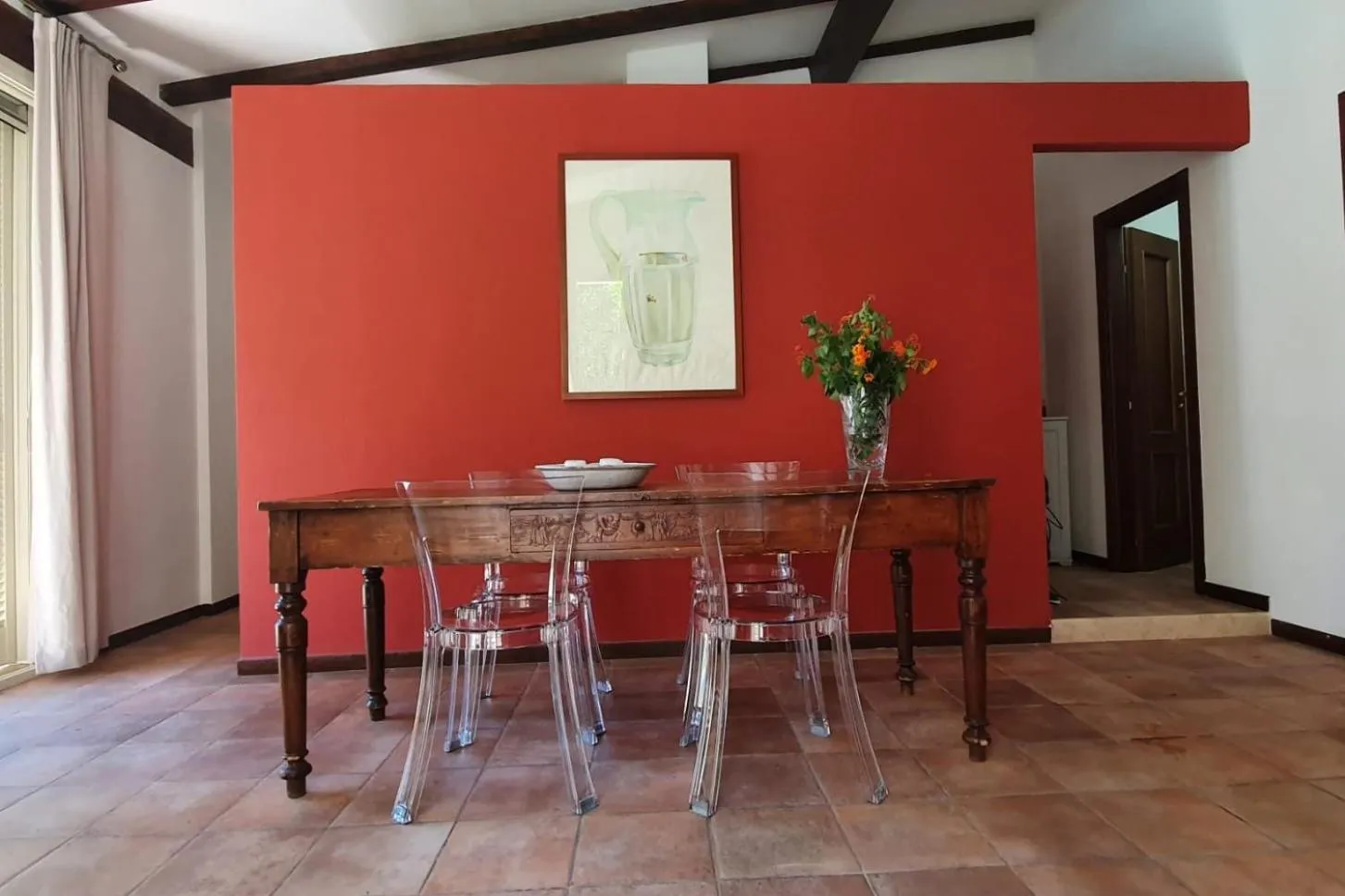 Dining area in Casa Castagna