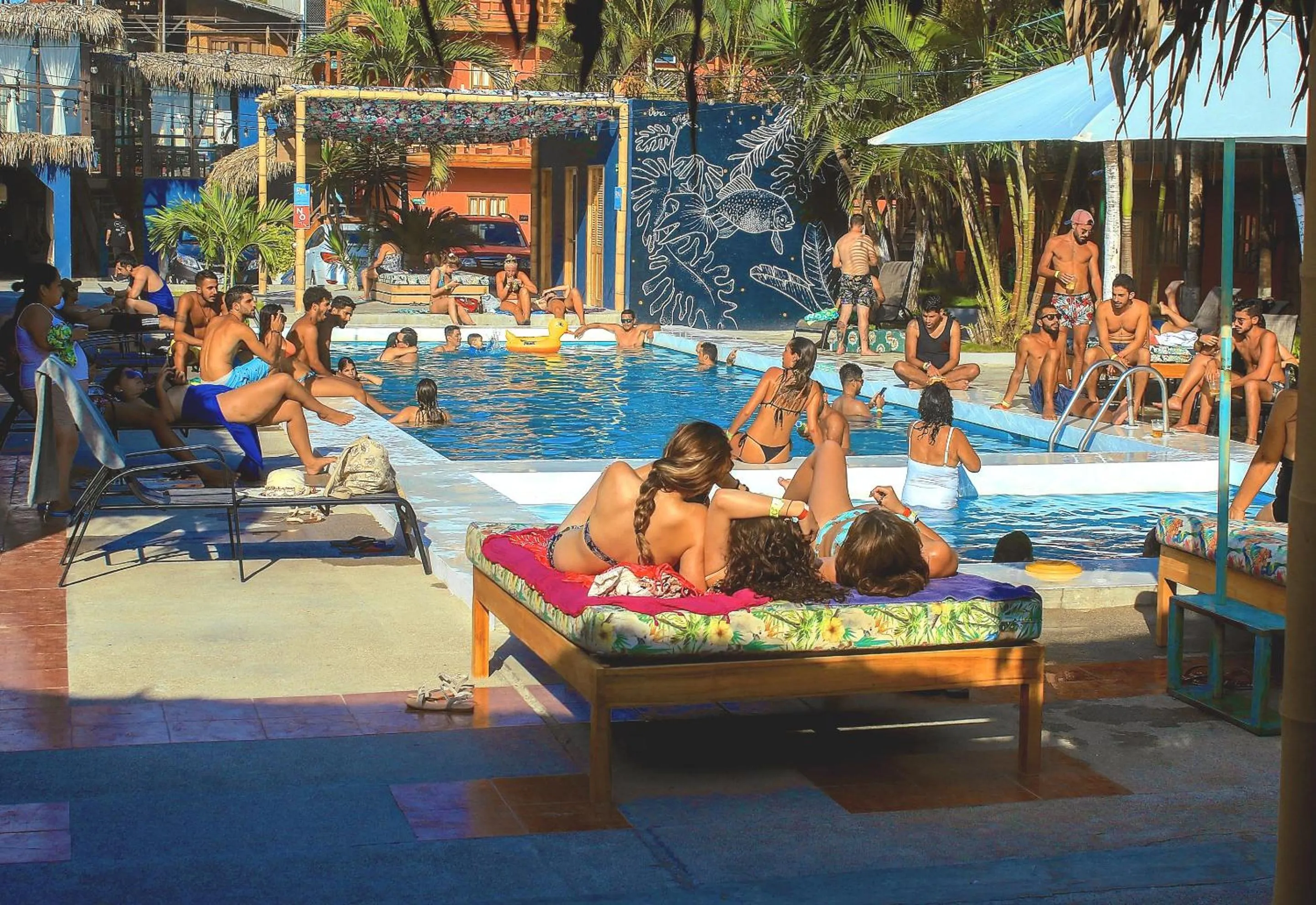 Pool view in Slumber Party Montañita