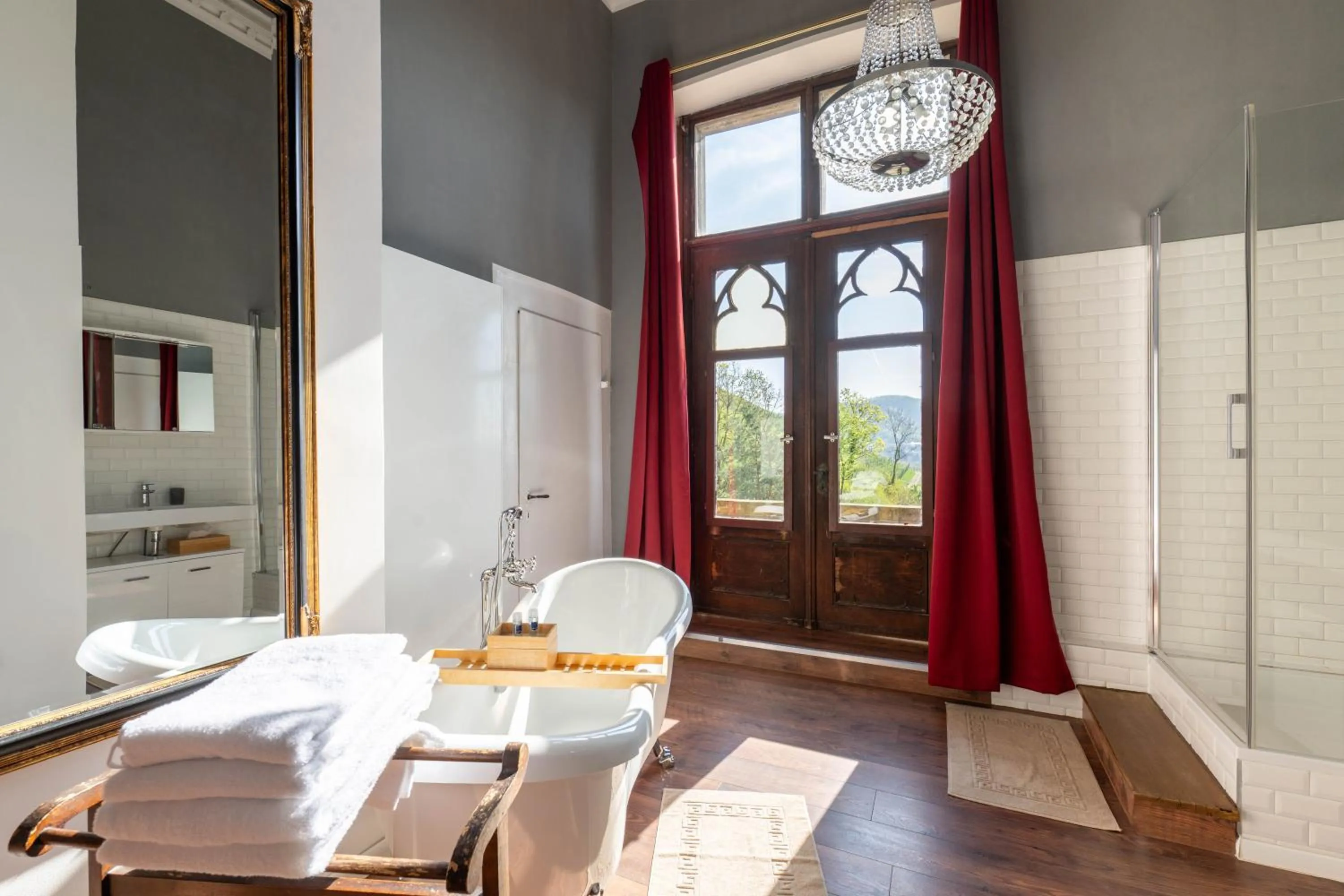 Bathroom, Bed in Schloss Arenfels