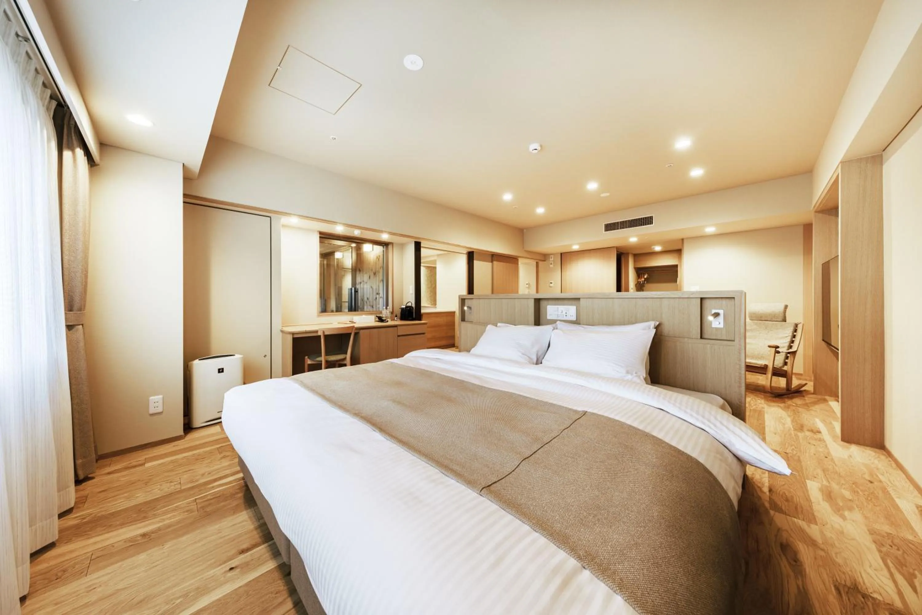 Bed in Hotel Mahoroba