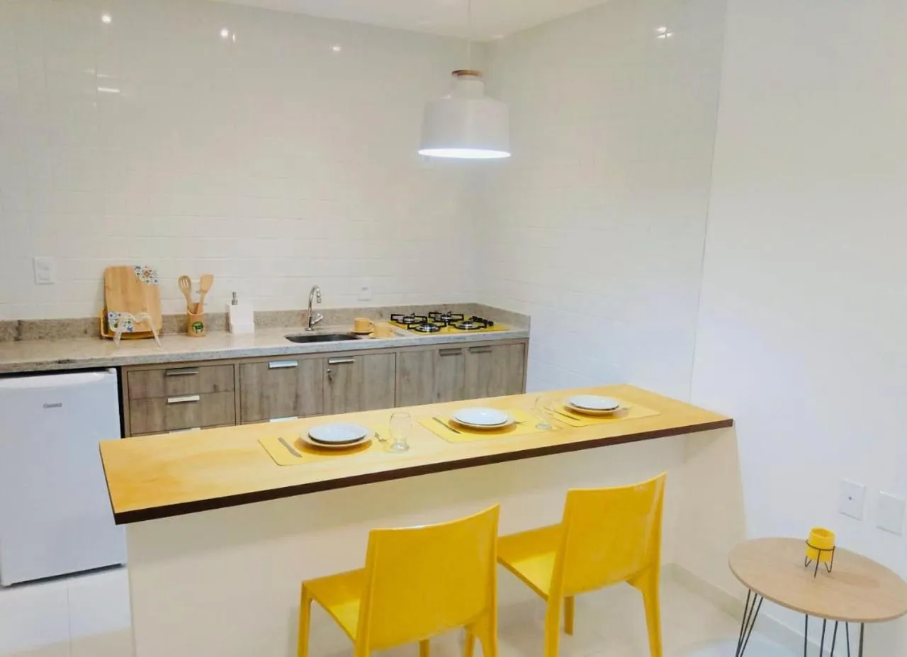 Kitchen or kitchenette in Mar Turquesa Eco Pousada