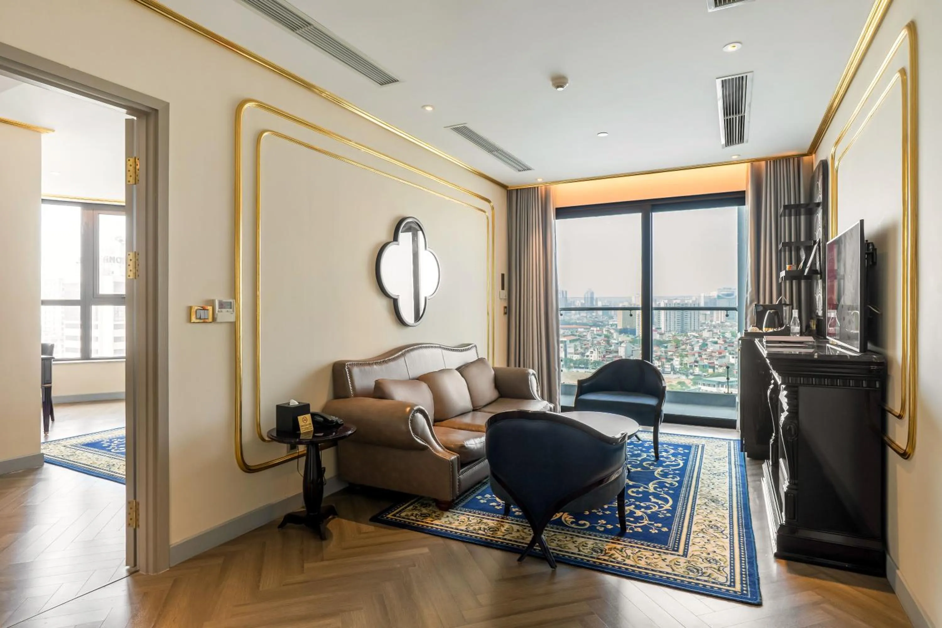 Living room in Dolce by Wyndham Hanoi Golden Lake