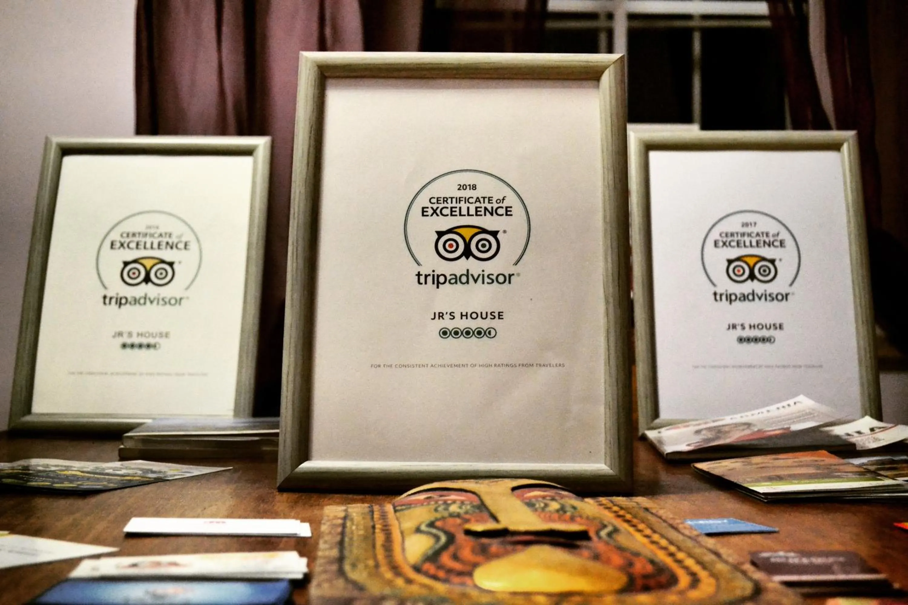 Certificate/Award in JR's House