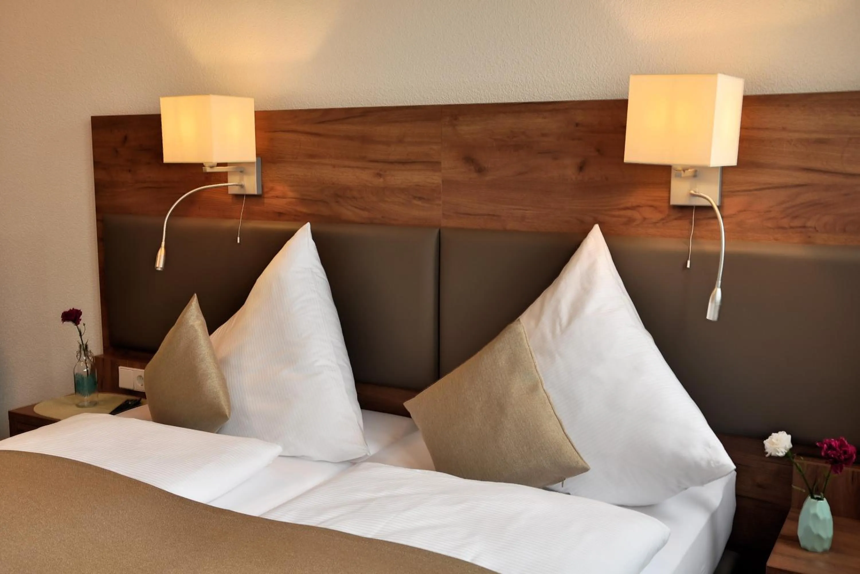 Bed in Motel am Fürfelder Schloss