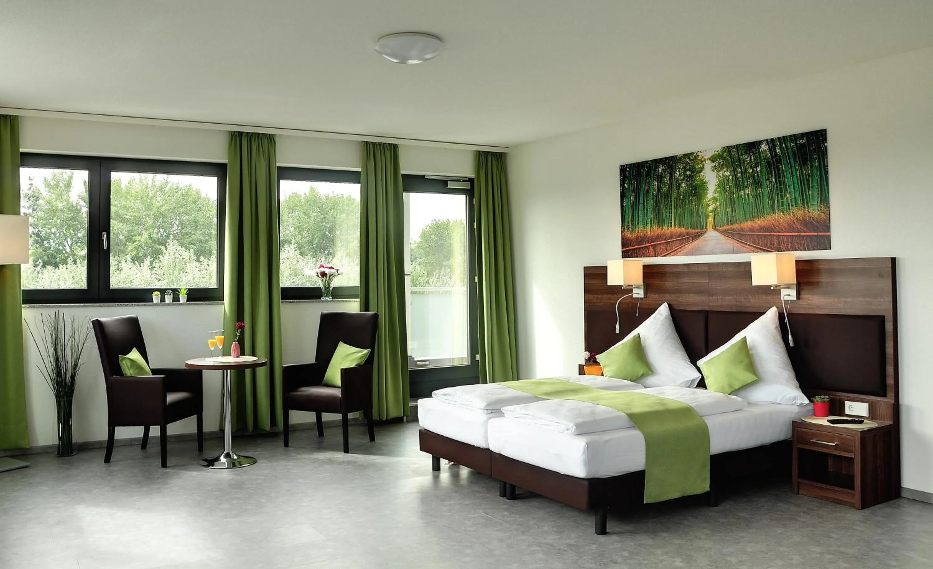 Bed in Motel am Fürfelder Schloss