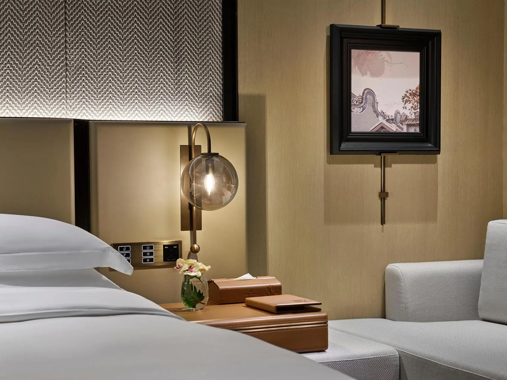 Decorative detail, Bed in InterContinental Dongguan by IHG