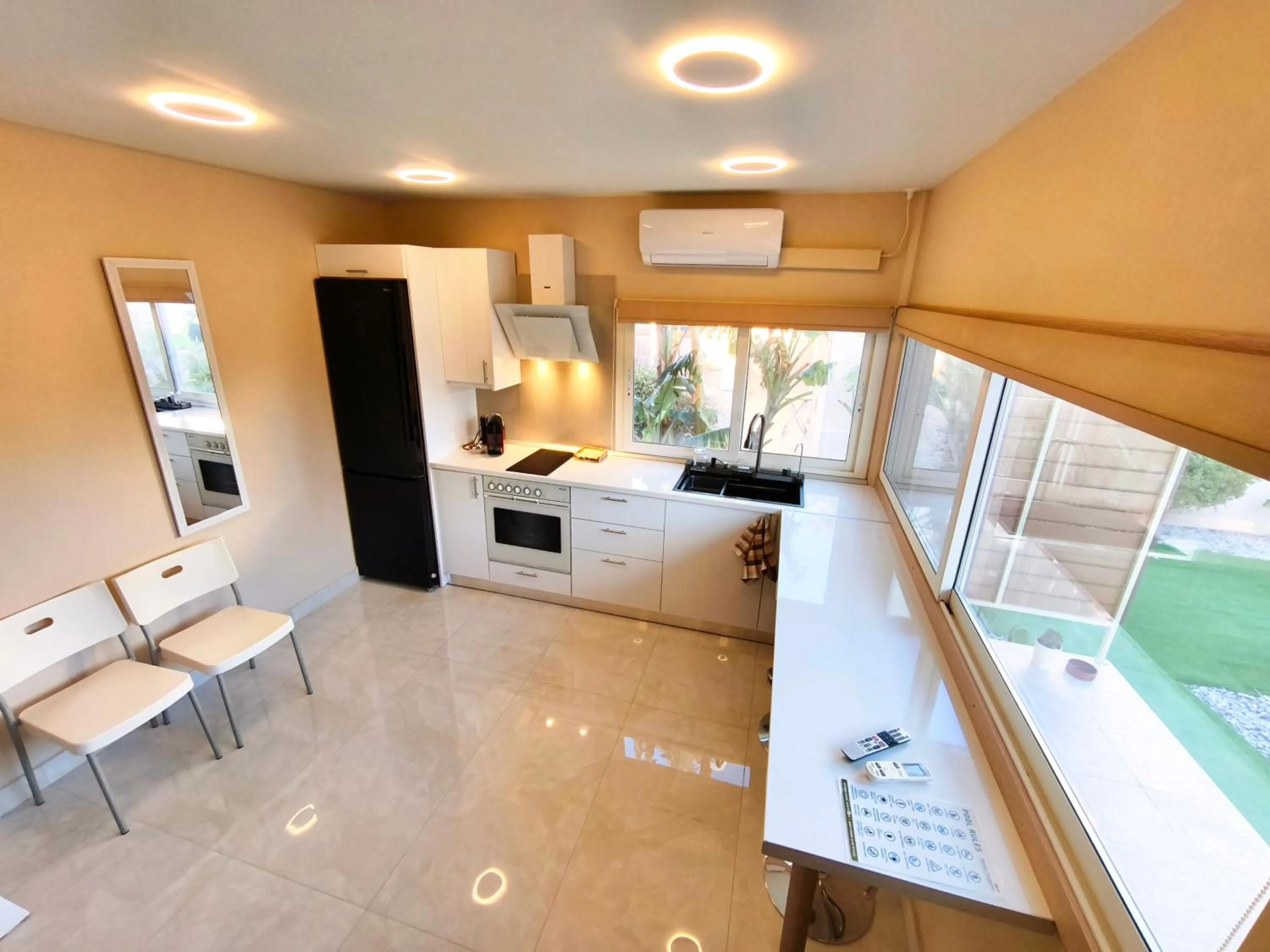 kitchen in Modular Bungalows With Heated Pool Artemis Greece