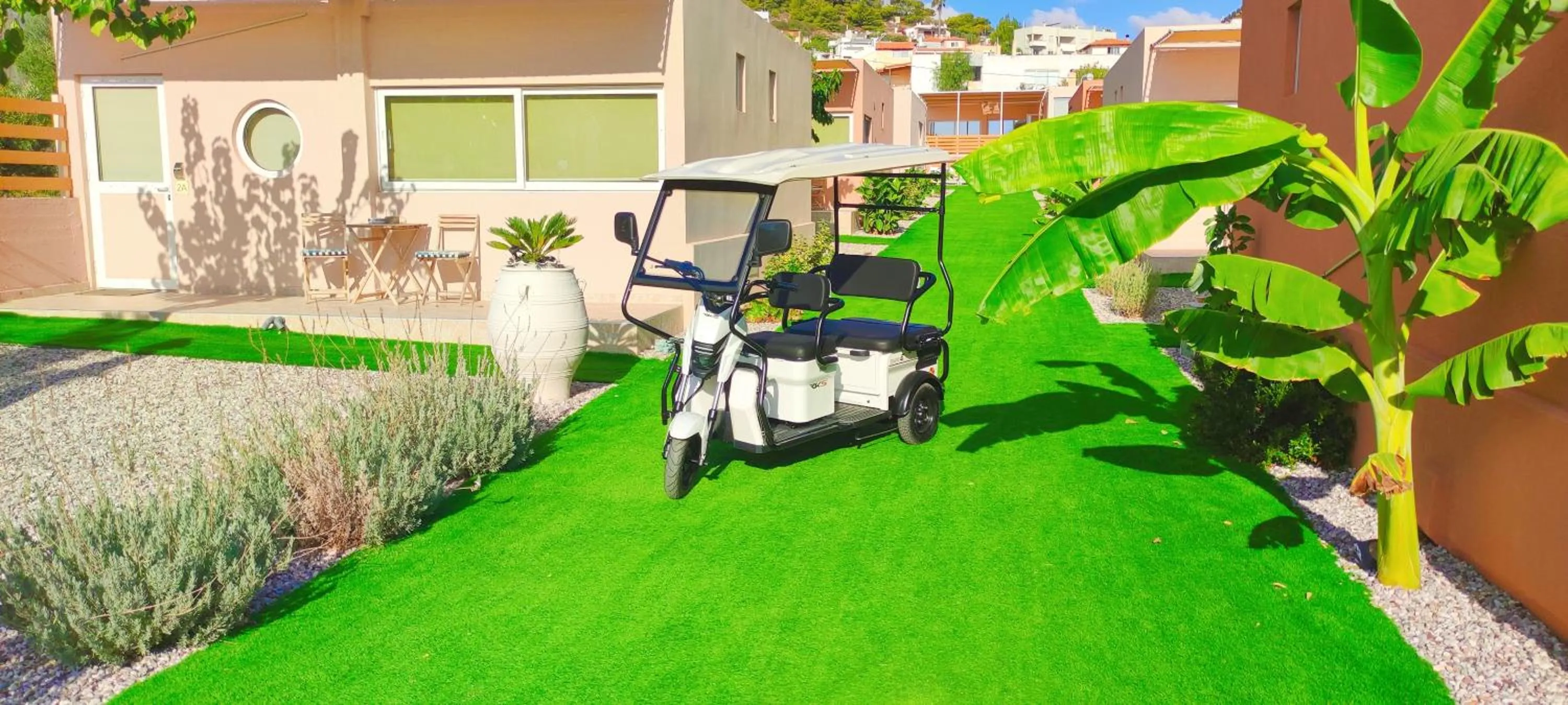 shuttle in Modular Bungalows With Heated Pool Artemis Greece