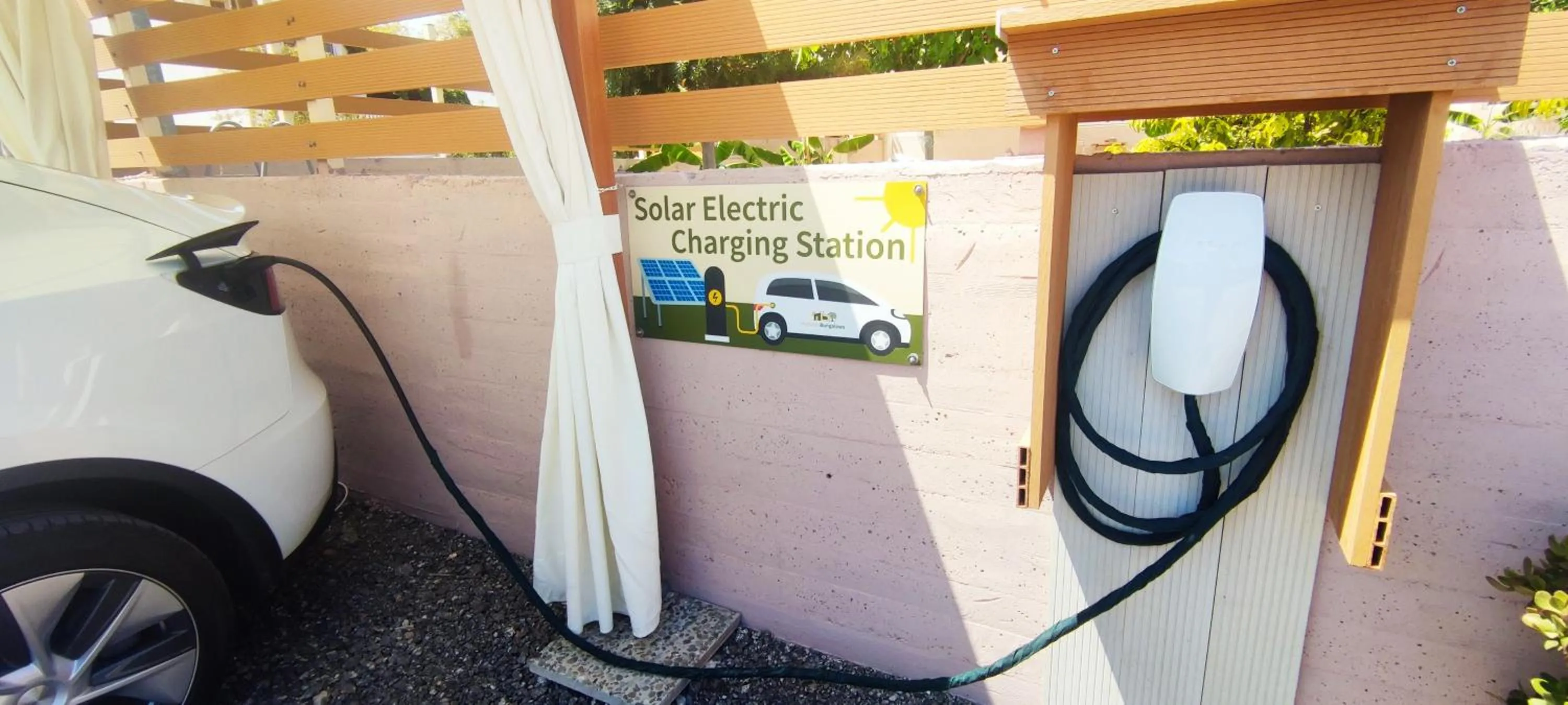 Parking in Modular Bungalows With Heated Pool Artemis Greece