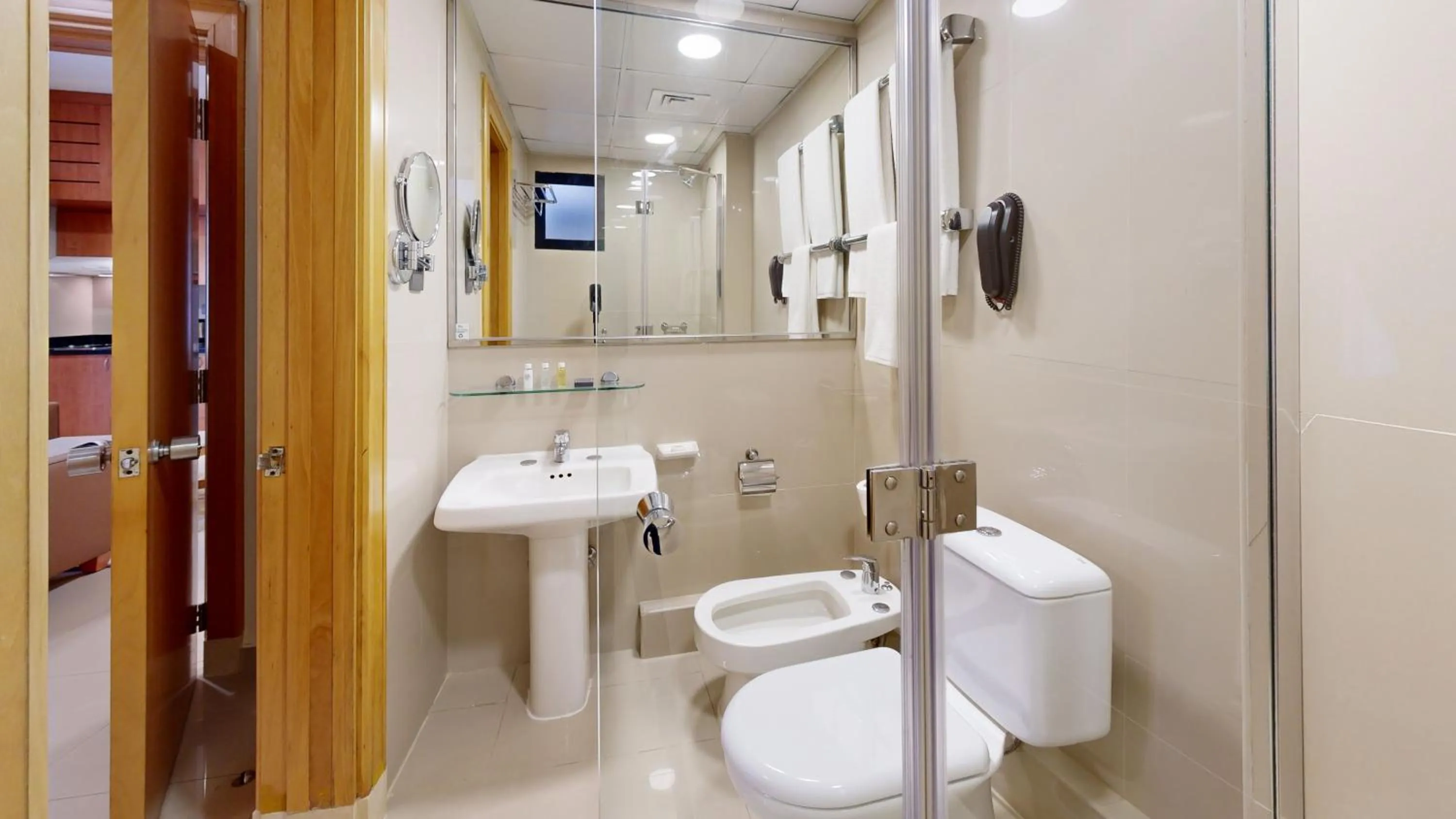Shower in Golden Sands Hotel Apartments