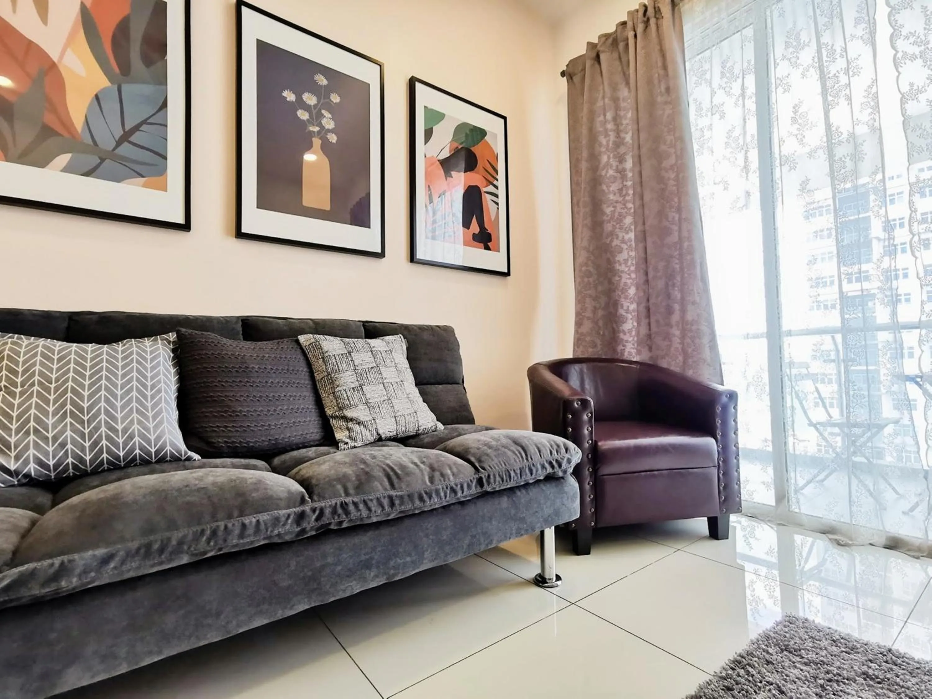 Living room in Skypod Residence Puchong