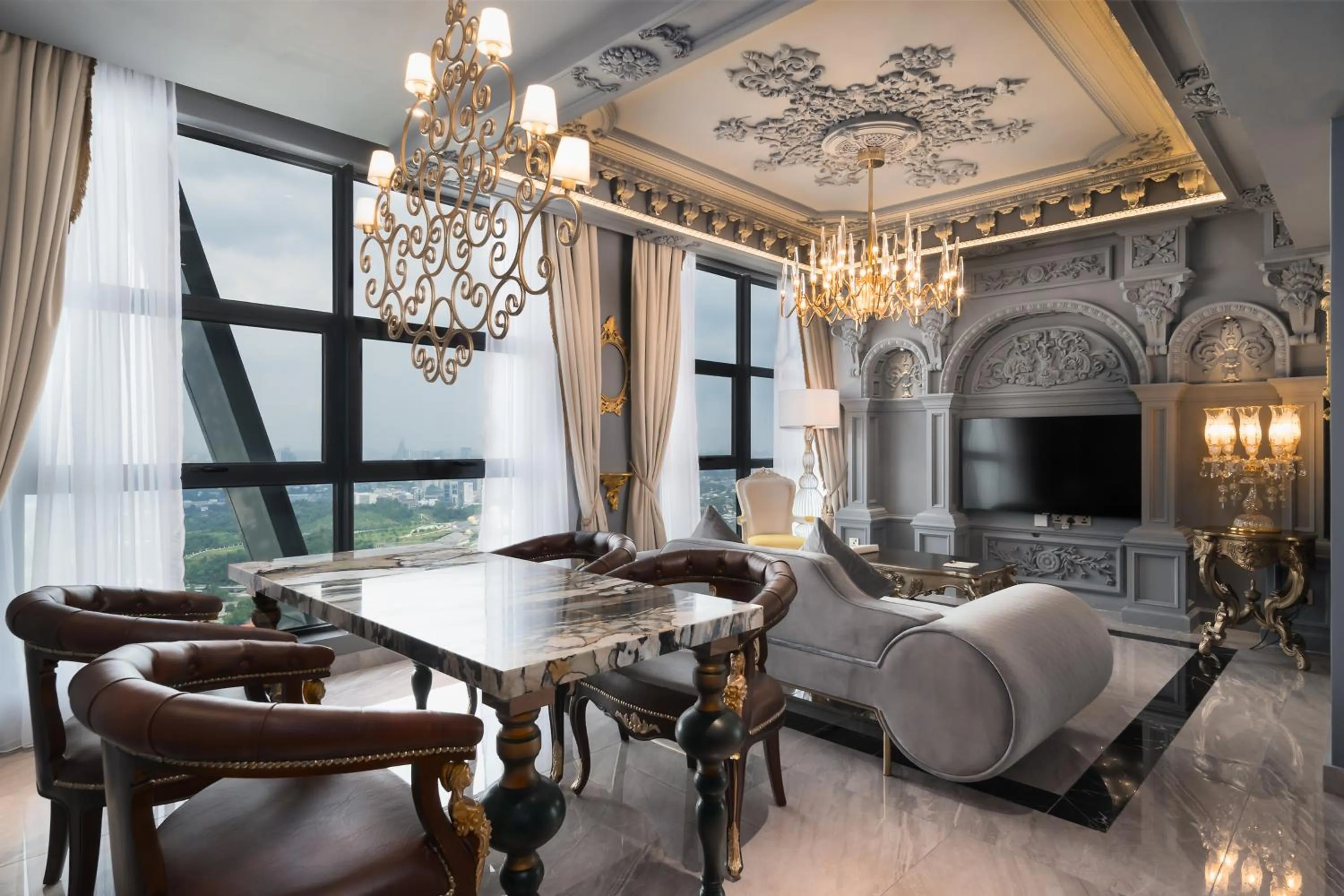 Living room, Bed in arte by Thomas Chan