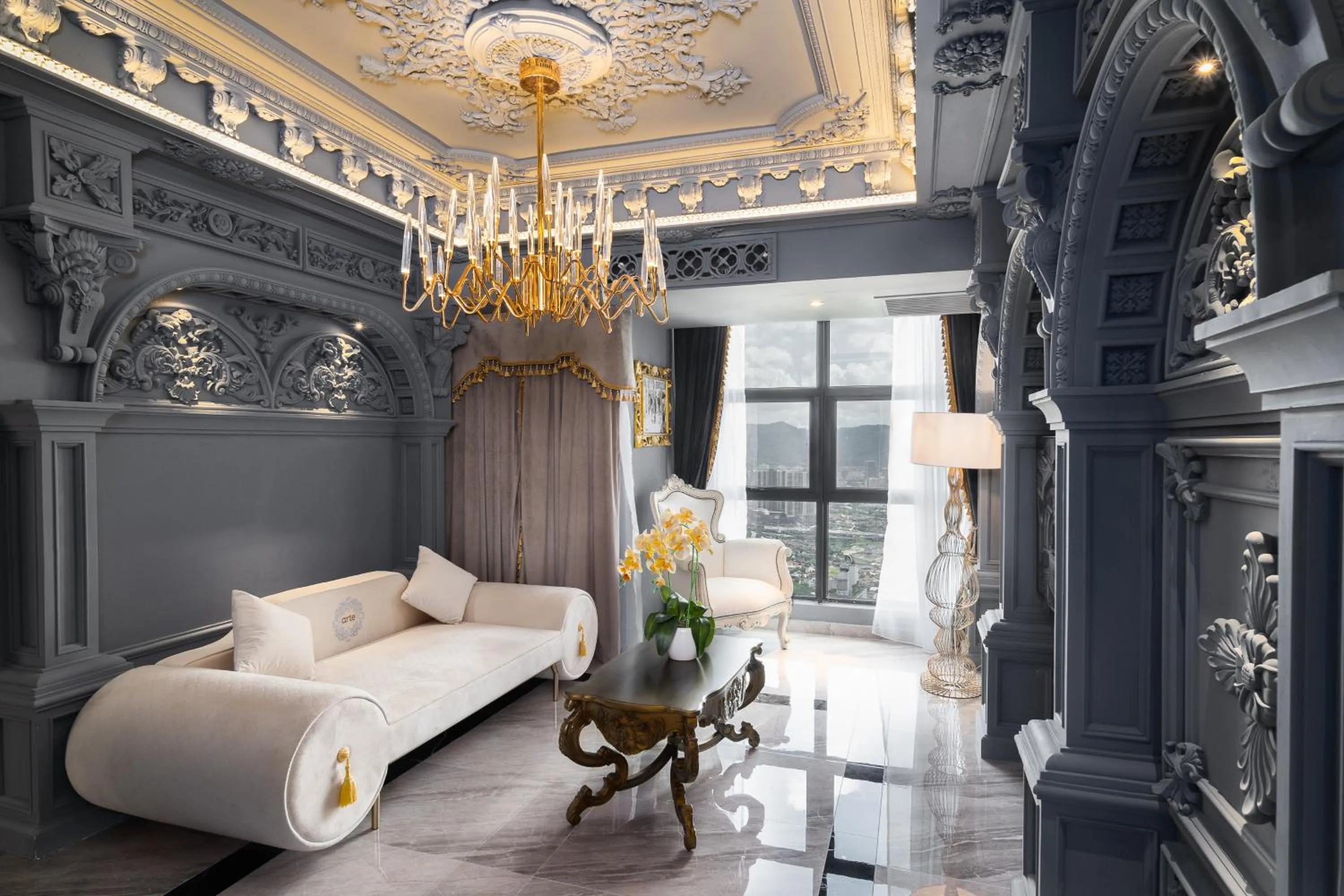 Living room, Bed in arte by Thomas Chan