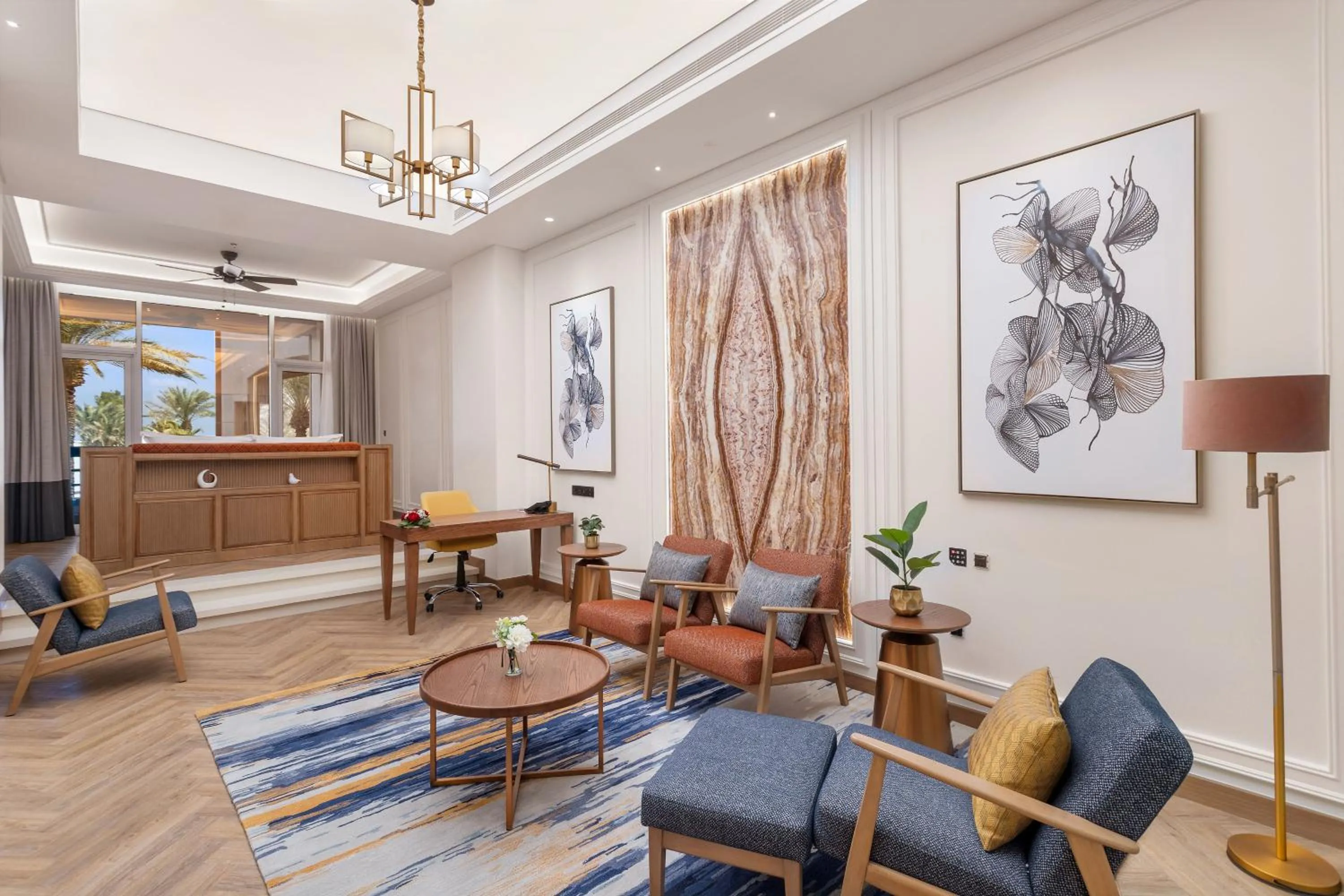 Seating area in Ajman Hotel & Villas by Blazon Hotels