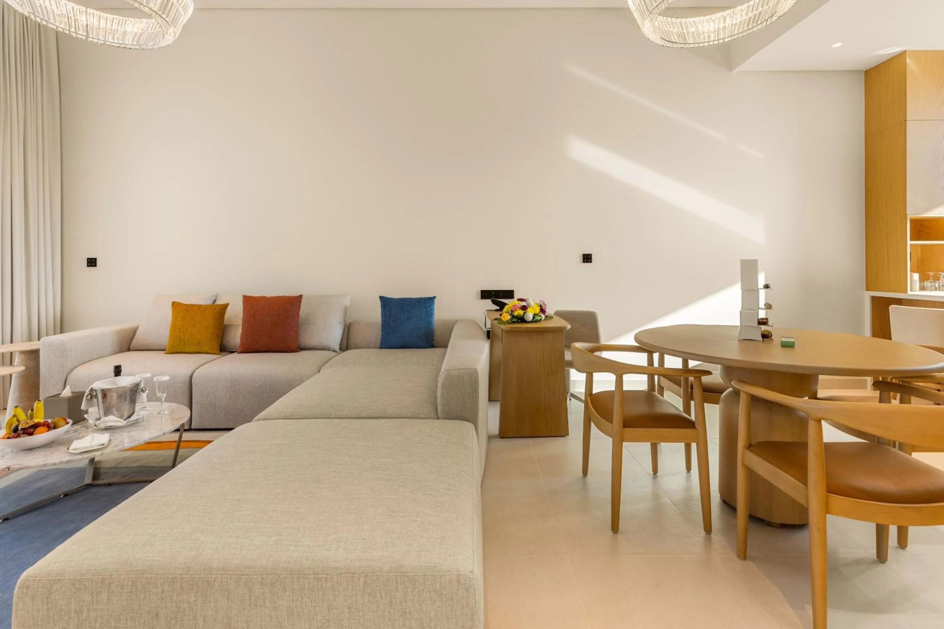 Living room, Bed in Ajman Hotel & Villas by Blazon Hotels