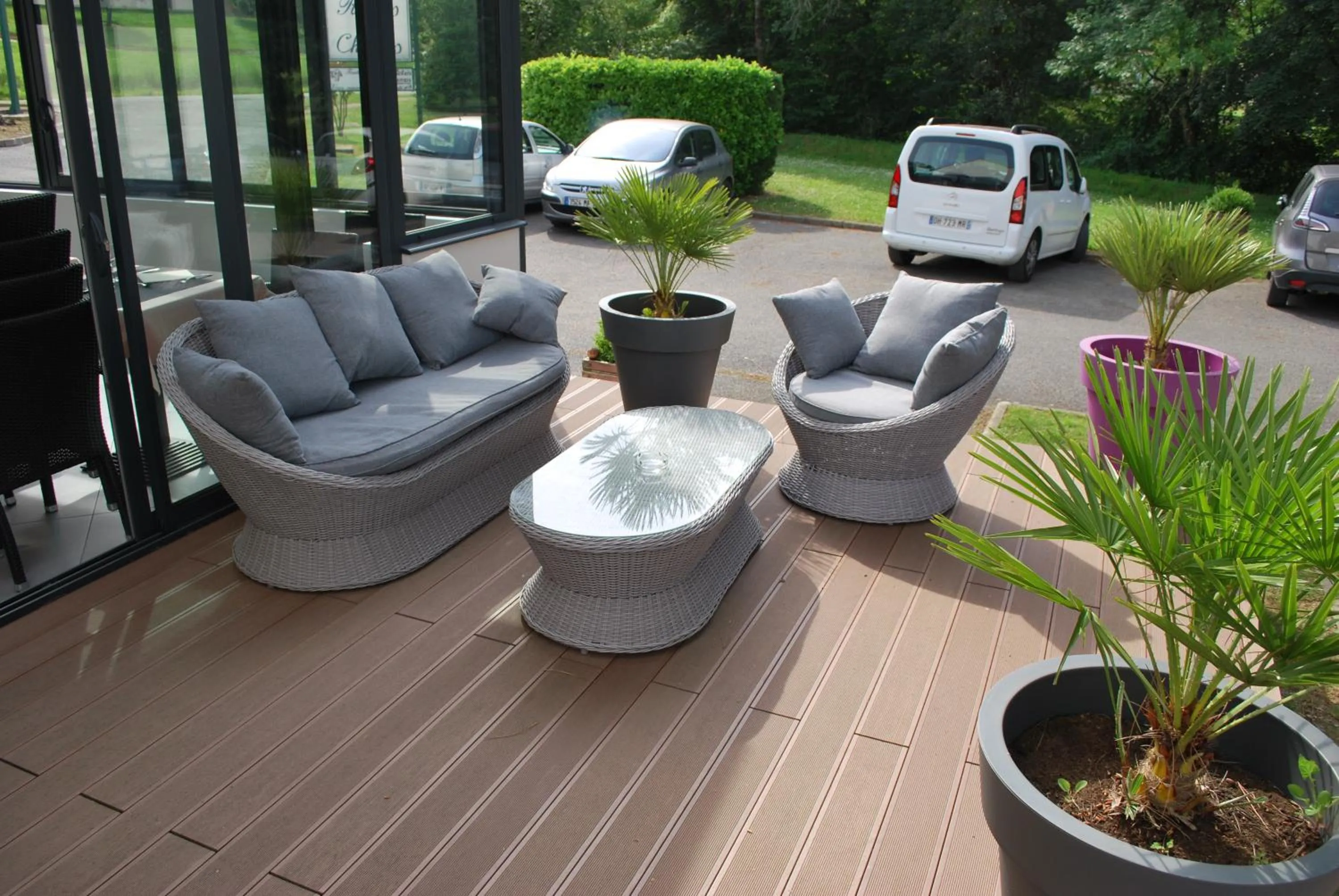 Balcony/Terrace in Hotel Le Relais des Champs