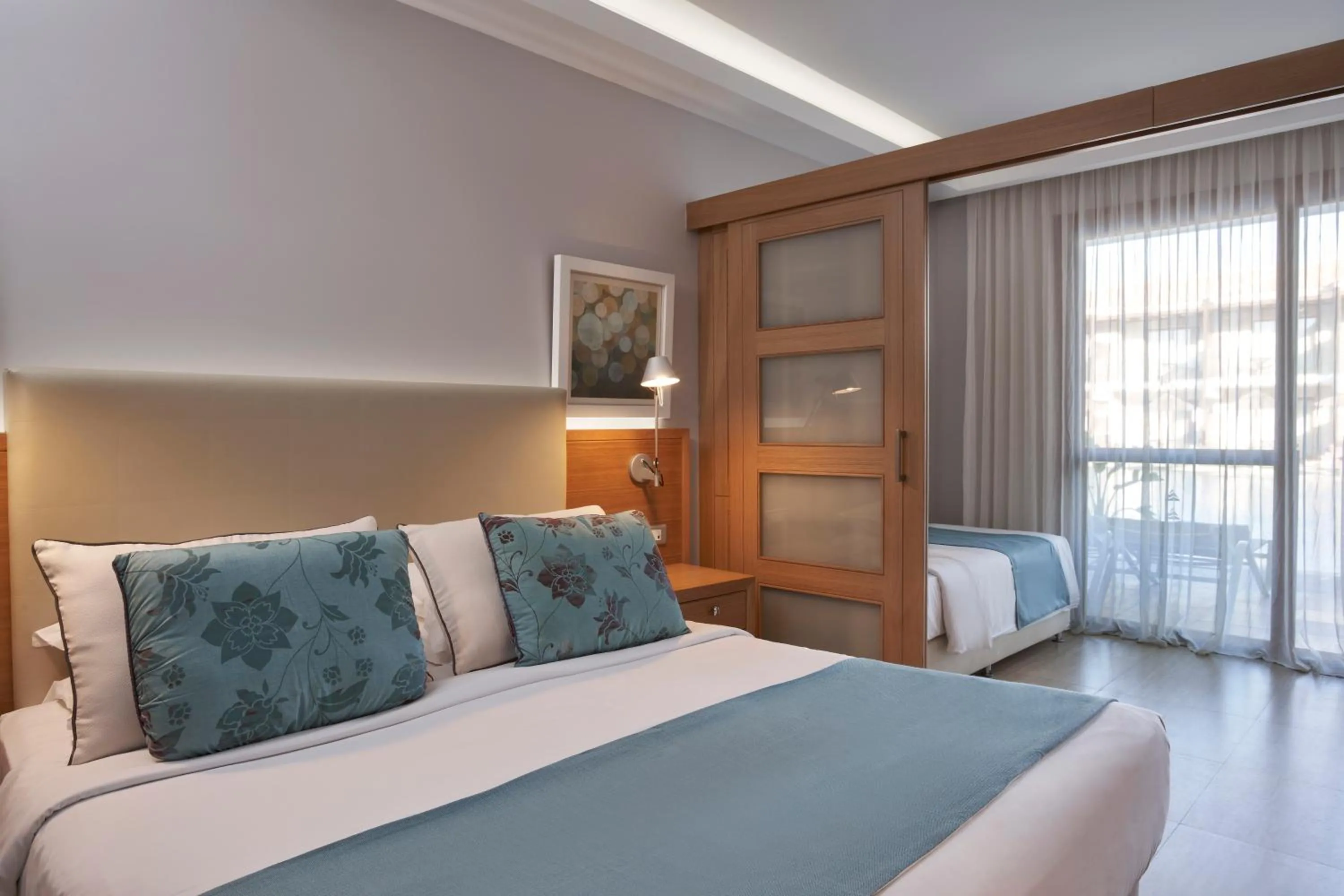 Bedroom, Bed in Atlantica Holiday Village Rhodes