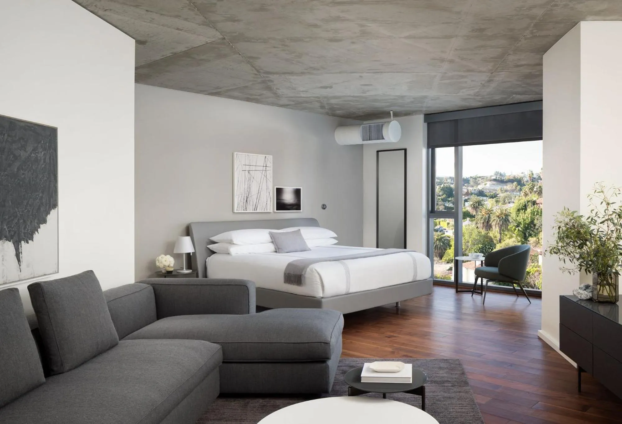 View (from property/room), Bed in AKA West Hollywood