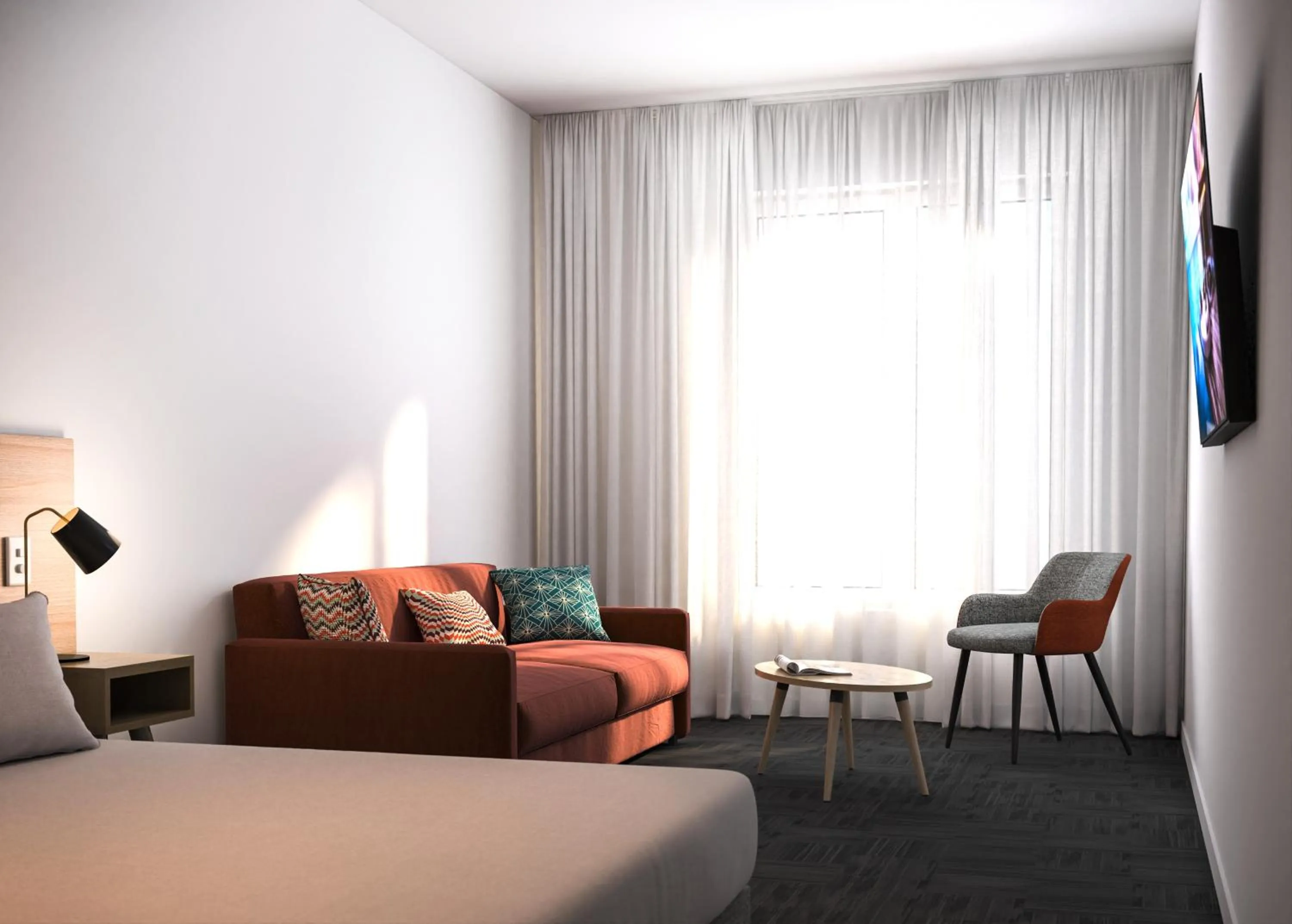 Living room in Toms Court Hotel