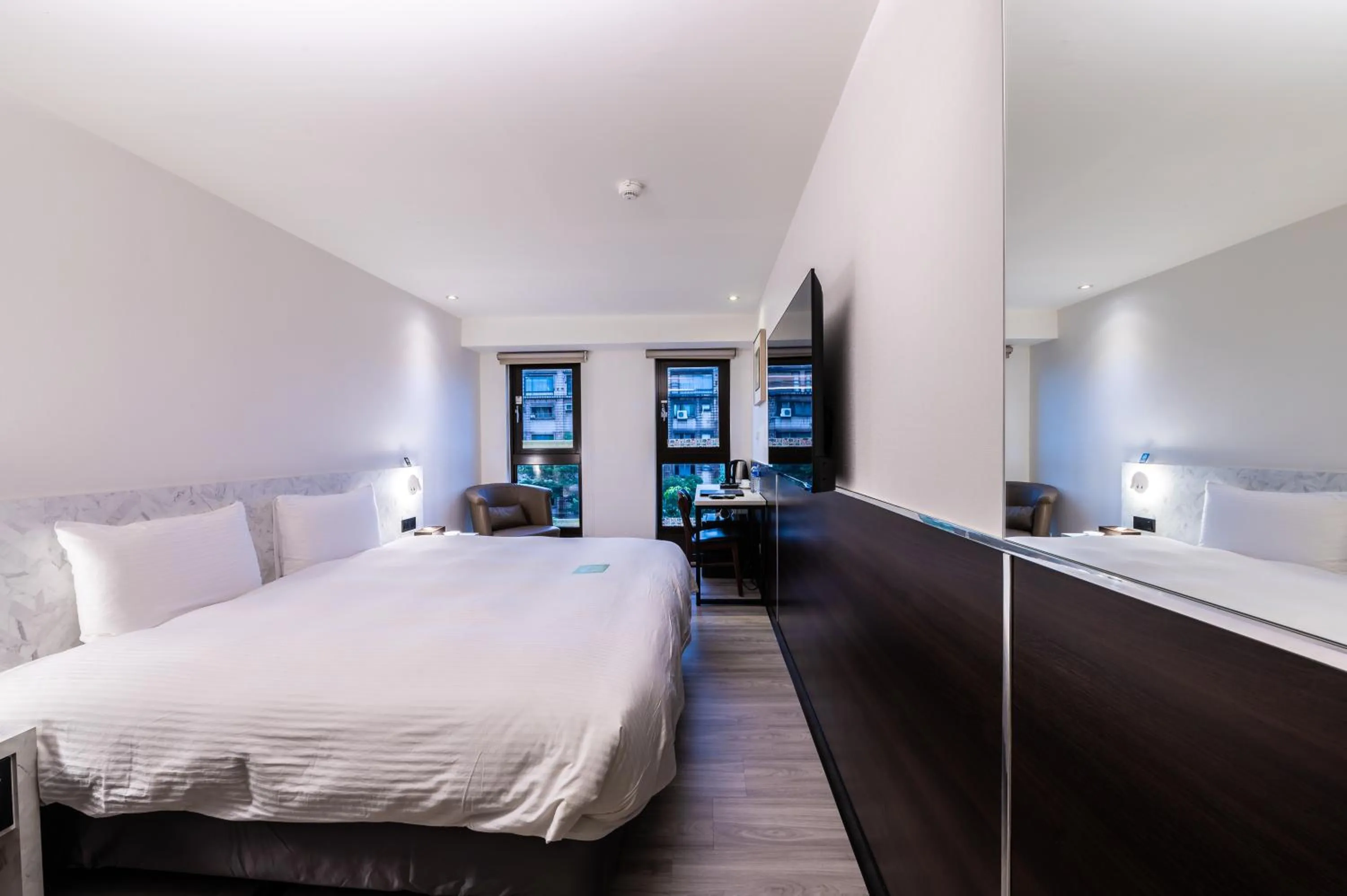 TV and multimedia, Bed in Hub Hotel - Songshan Airport Branch