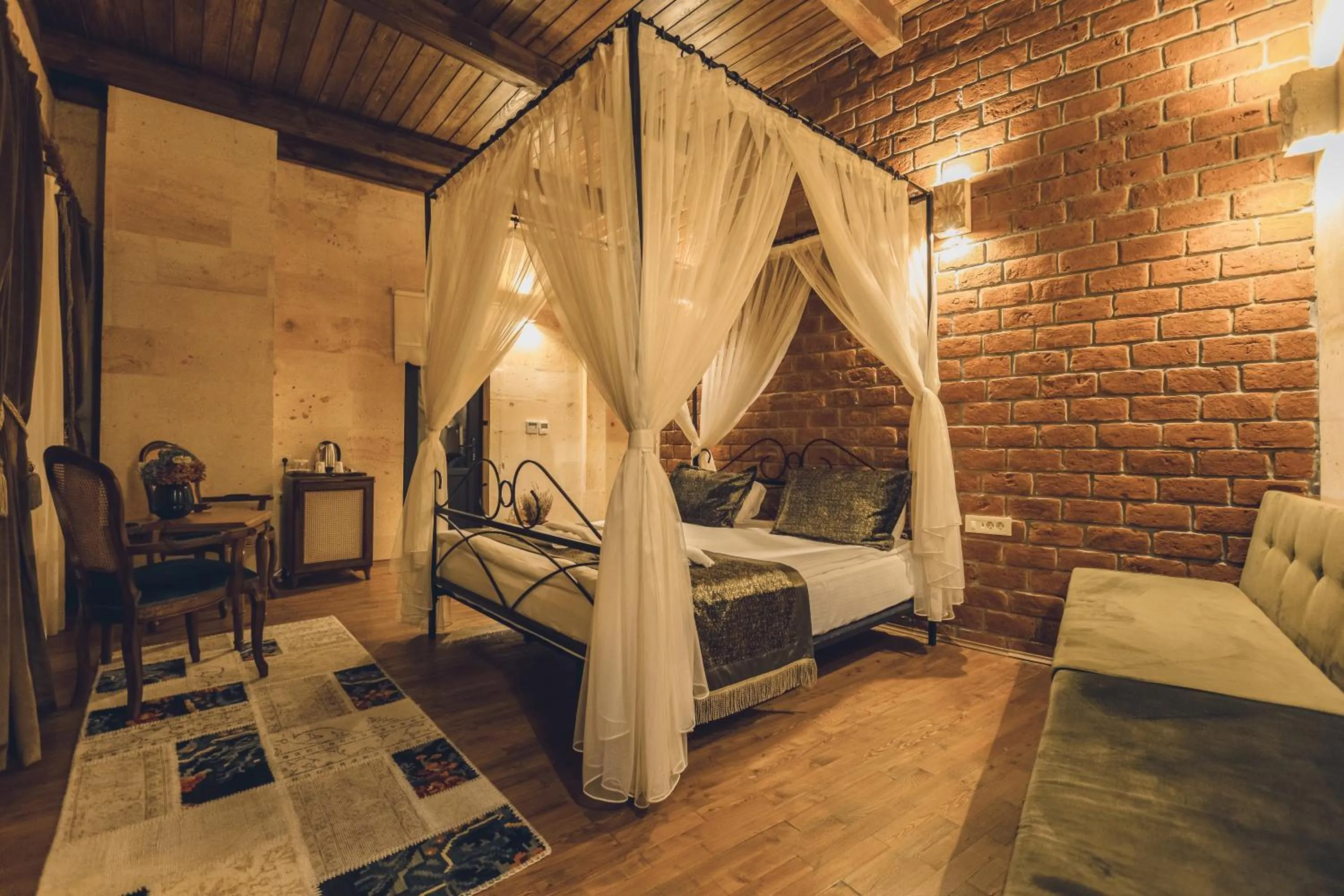 Bed in Sobek Stone House Cappadocia