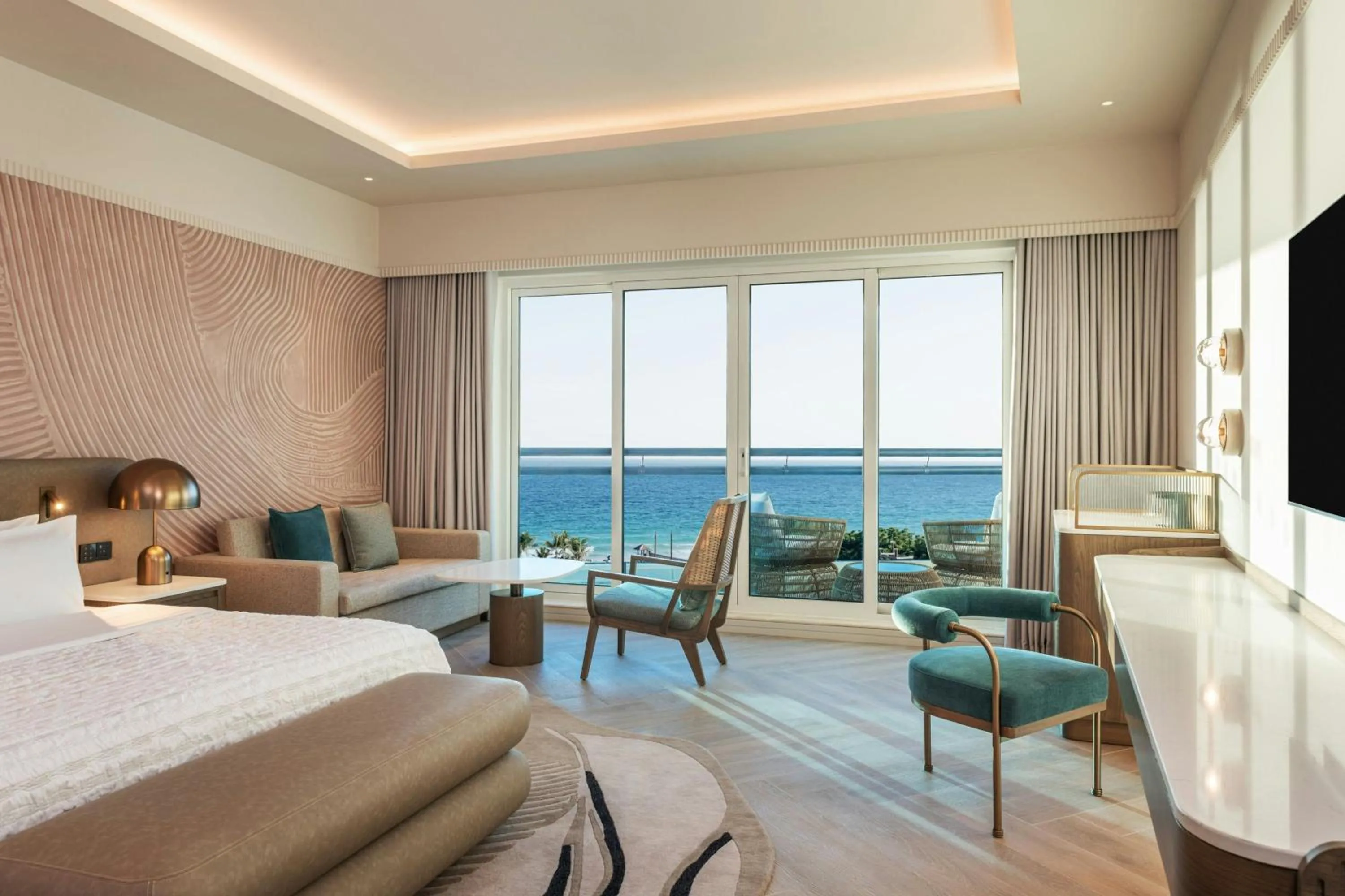 Photo of the whole room, Bed in Le Meridien Al Aqah Beach Resort